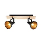 Aylis 2 Plafonnier Black/Wood - Lindby