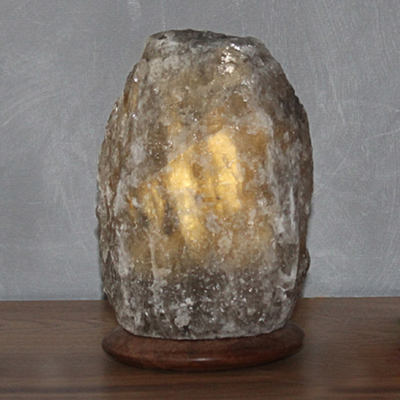 Lámpara de mesa de cristal salino Rock Grey Line
