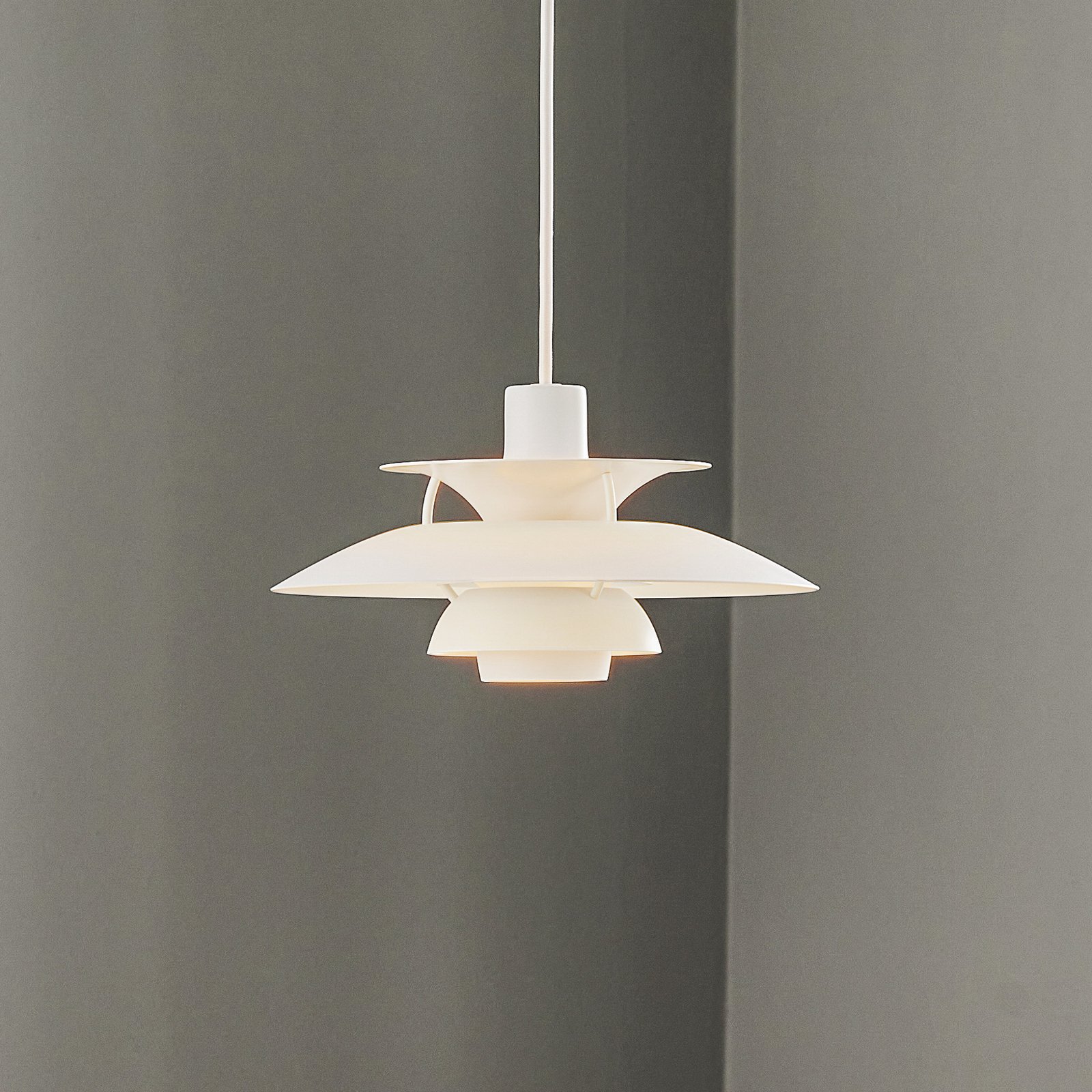 Louis Poulsen PH 5 Mini hanglamp monochroom wit