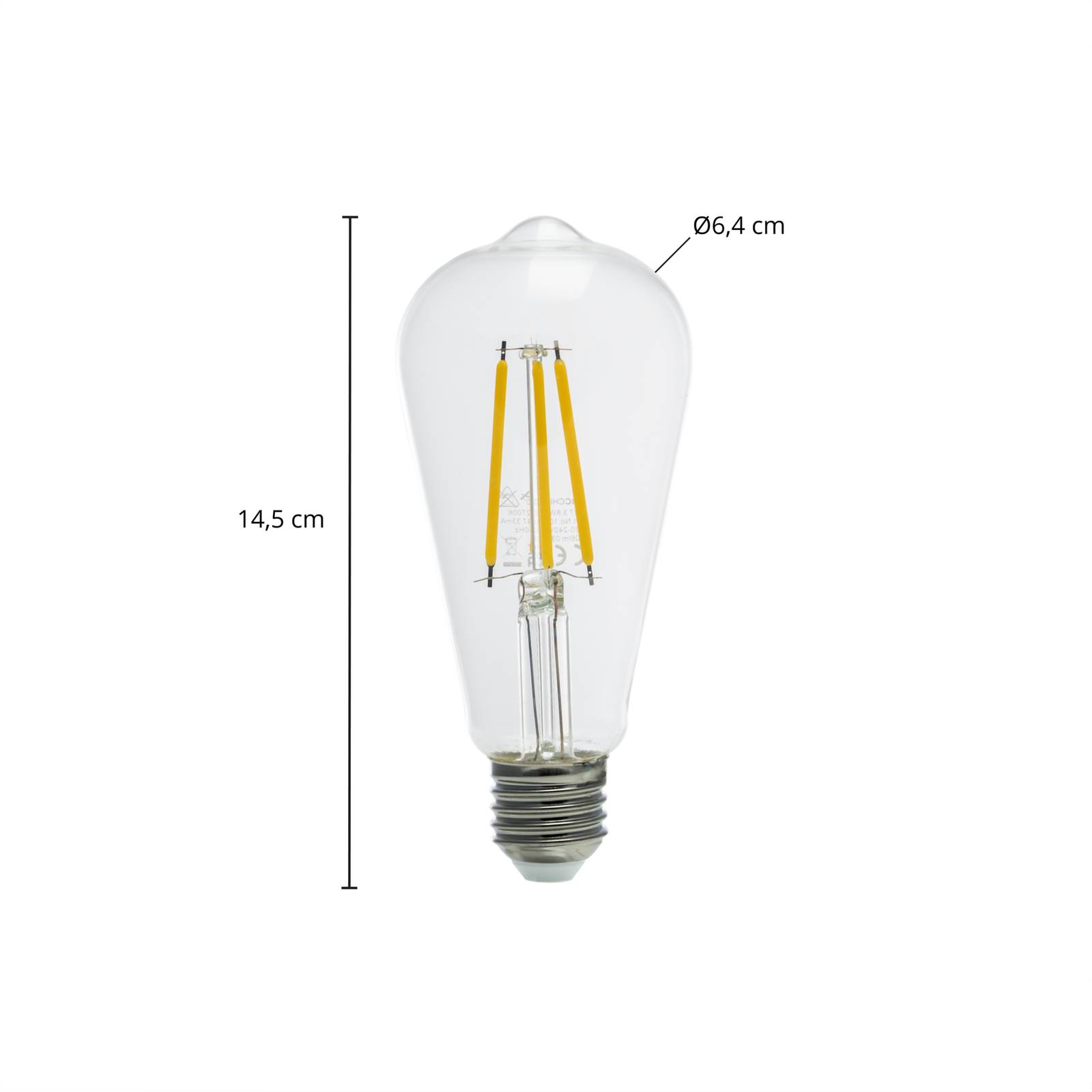 E-shop Arcchio LED žiarovka číra E27 3,8W 2 700 K 806 lm