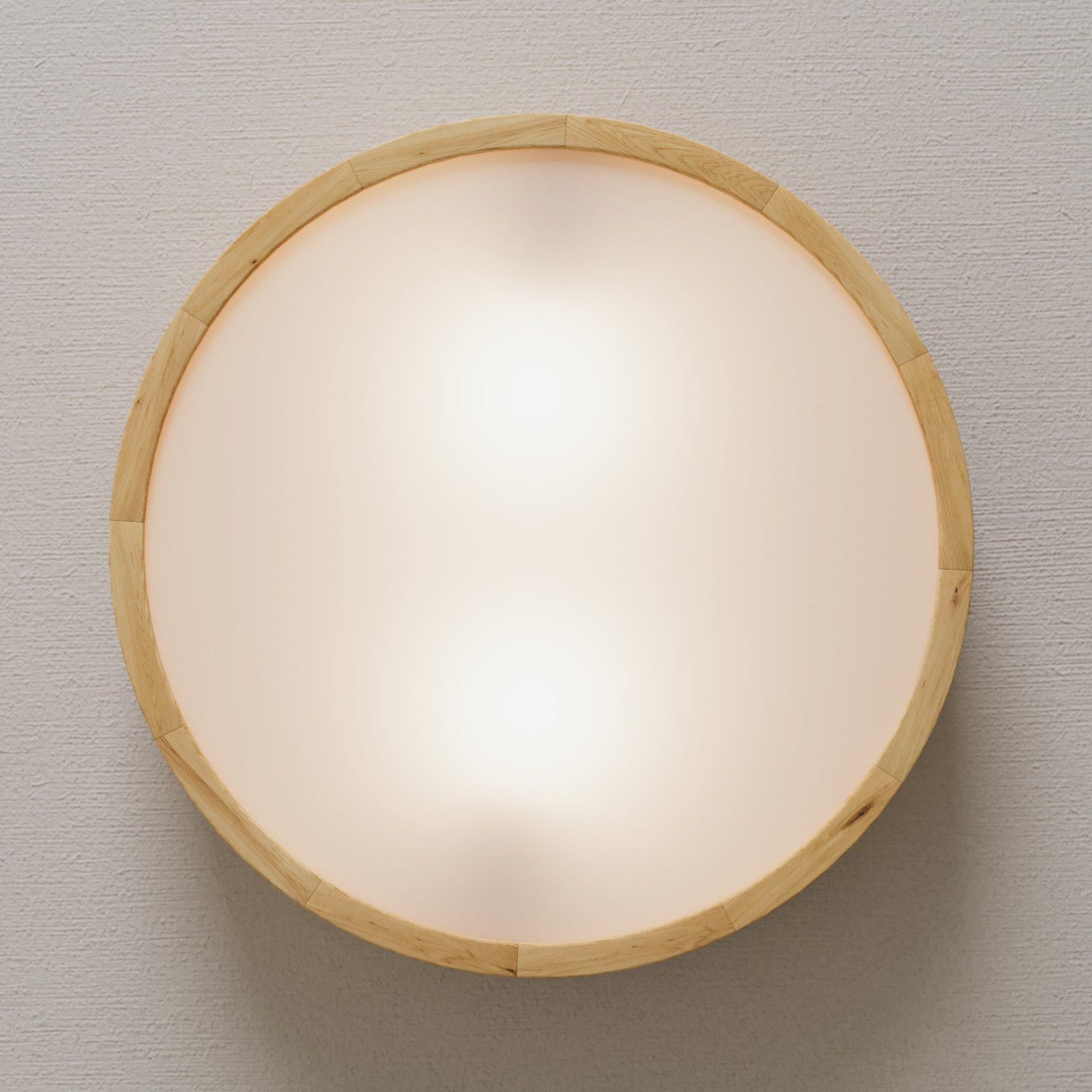 Kerio Deckenleuchte Ø 37 cm, Eichenholz natur - Envostar