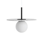 Aura Lamp 01 hængelampe, hvid, Ø 33 cm, glas – Swedish Ninja