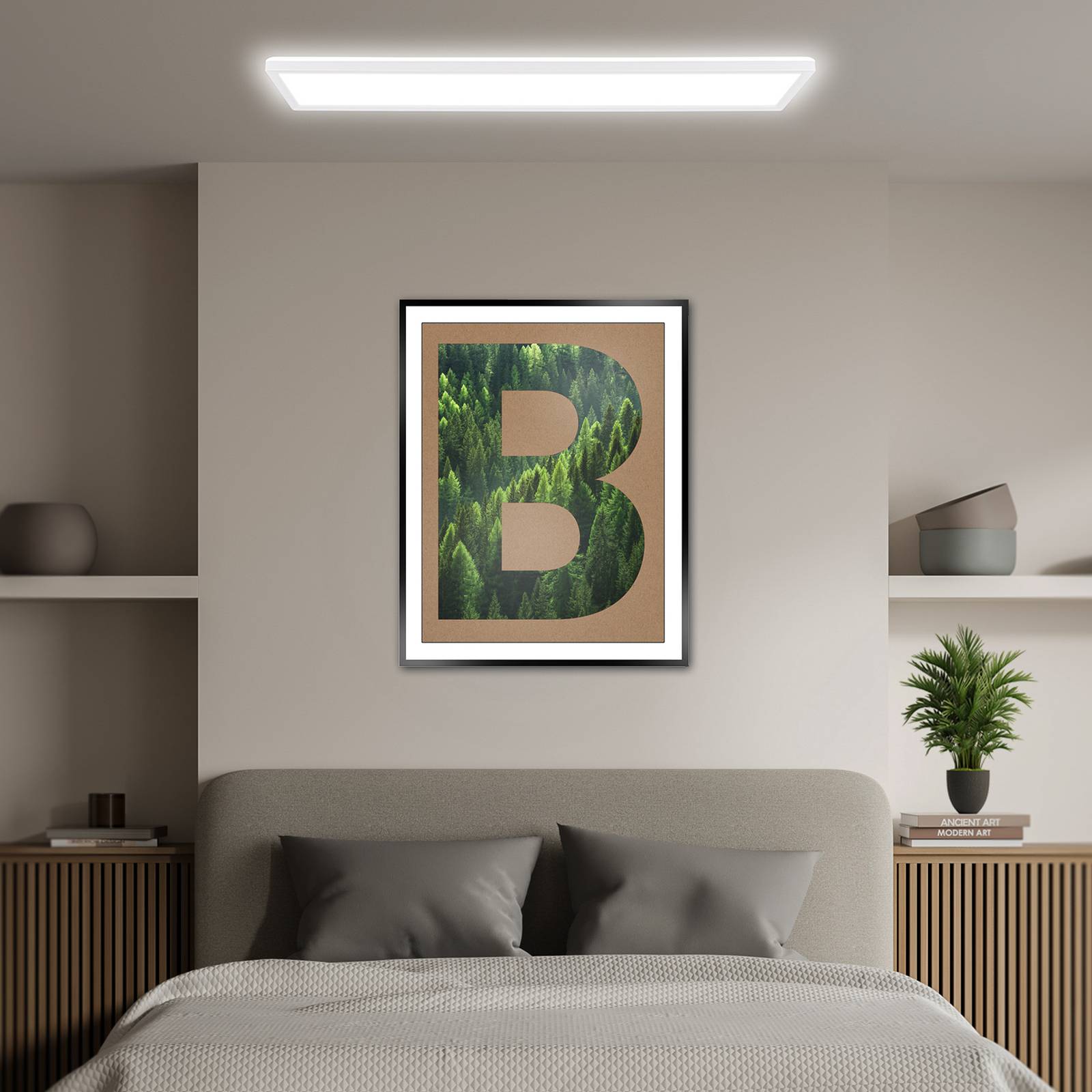 LED-Deckenleuchte Tava A, 98x20 cm, Kunststoff, weiß günstig online kaufen