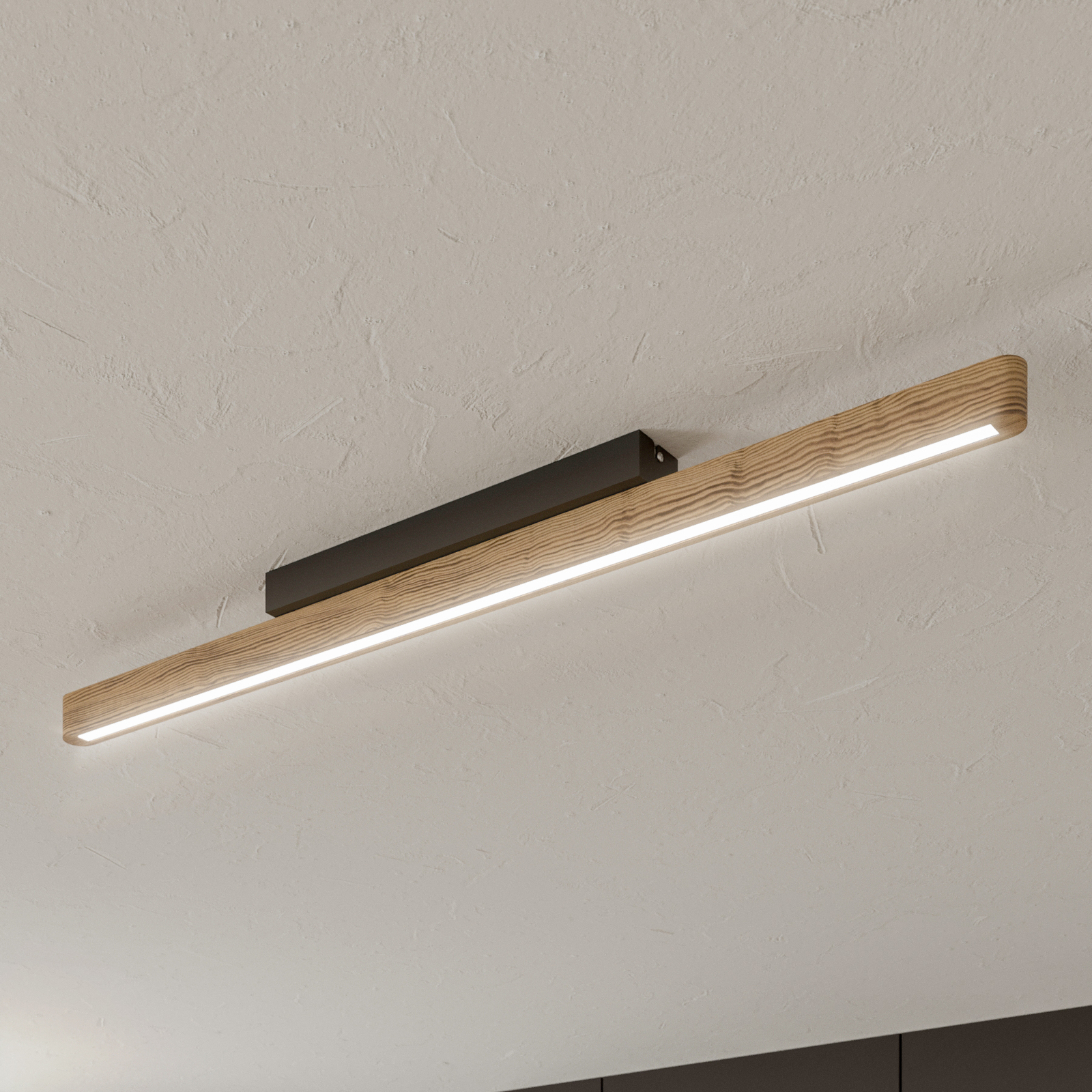 Plafonnier LED Forrestal, longueur 90 cm