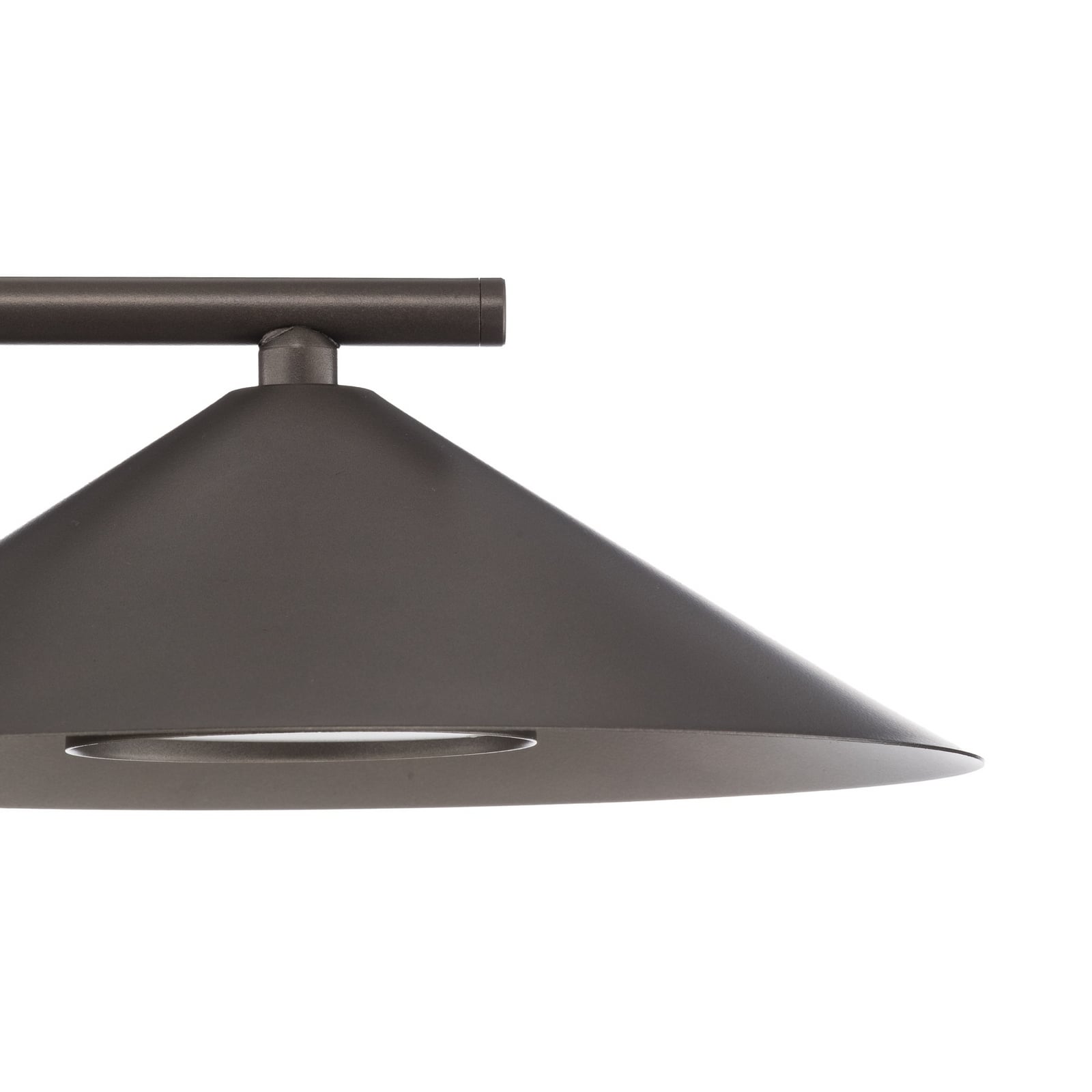 Wandleuchte Lume, braun, Metall, Höhe 30,5 cm