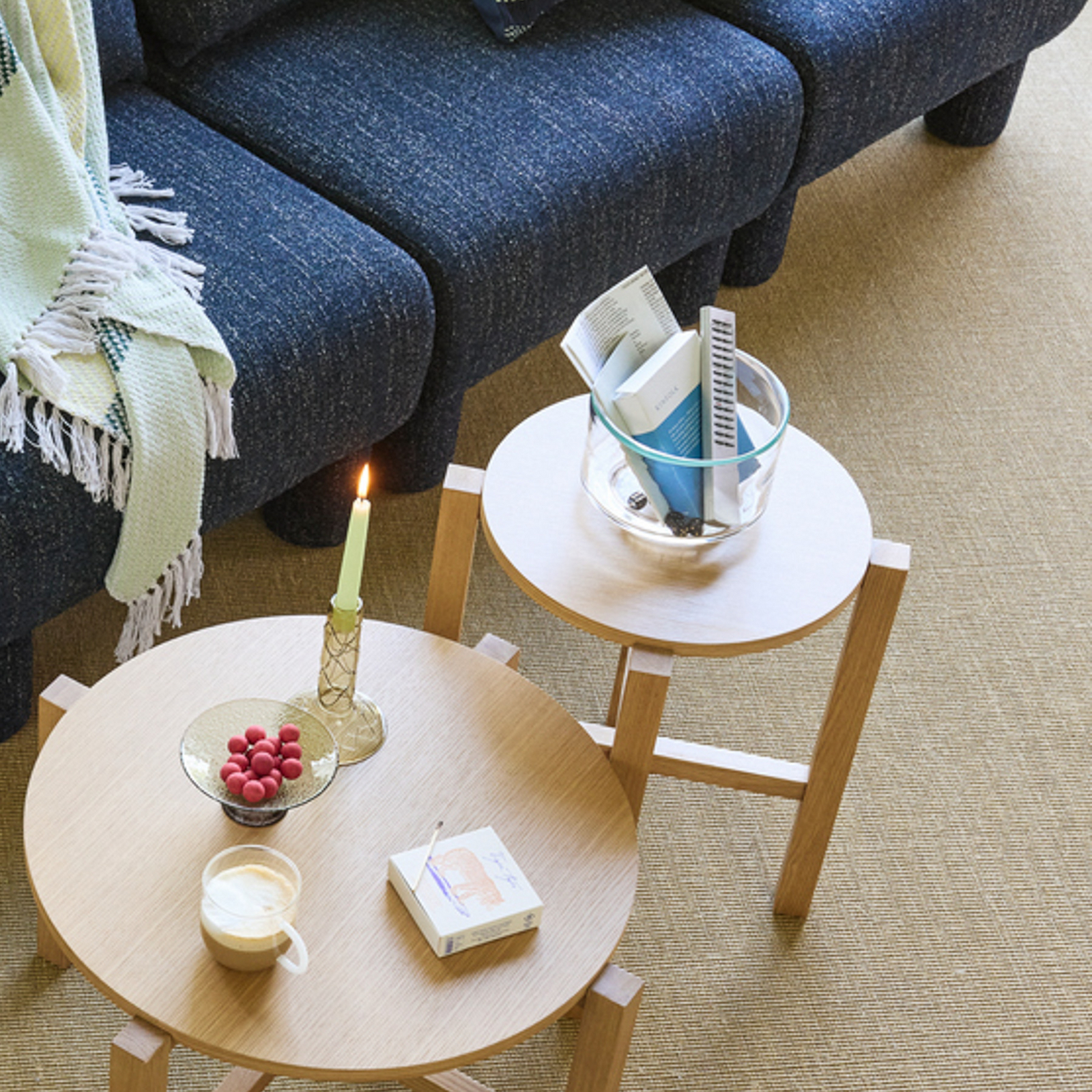 Cuenco Clea transparente/verde, Ø 20 cm, cristal - Hübsch