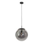 Bollique pendant light, black, Ø 40 cm, glass, 1-bulb, ball