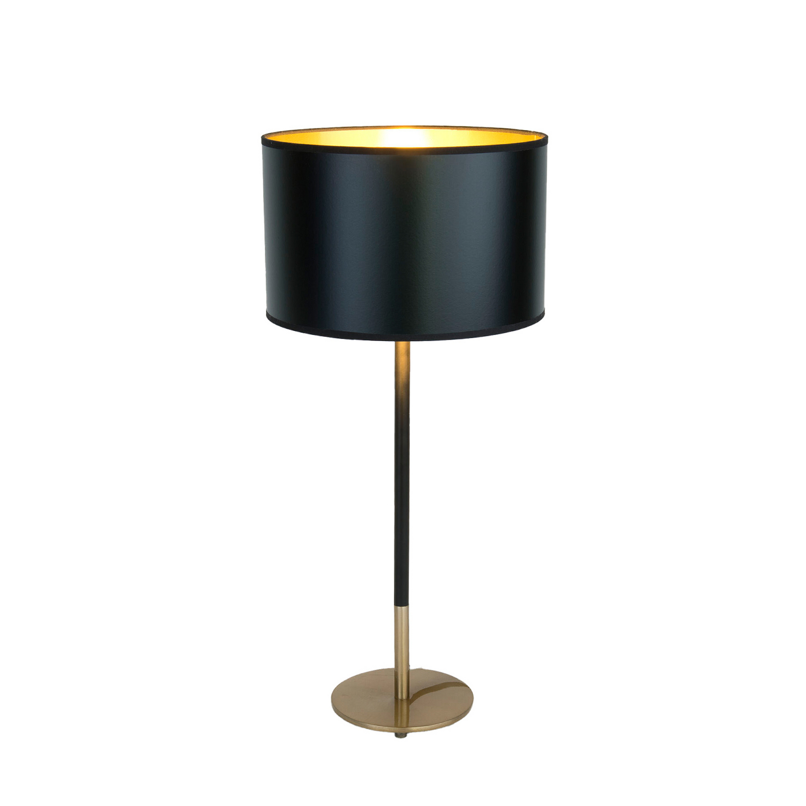 Lampada da tavolo ENZIO, nero/oro, altezza 59 cm, metallo/plastica