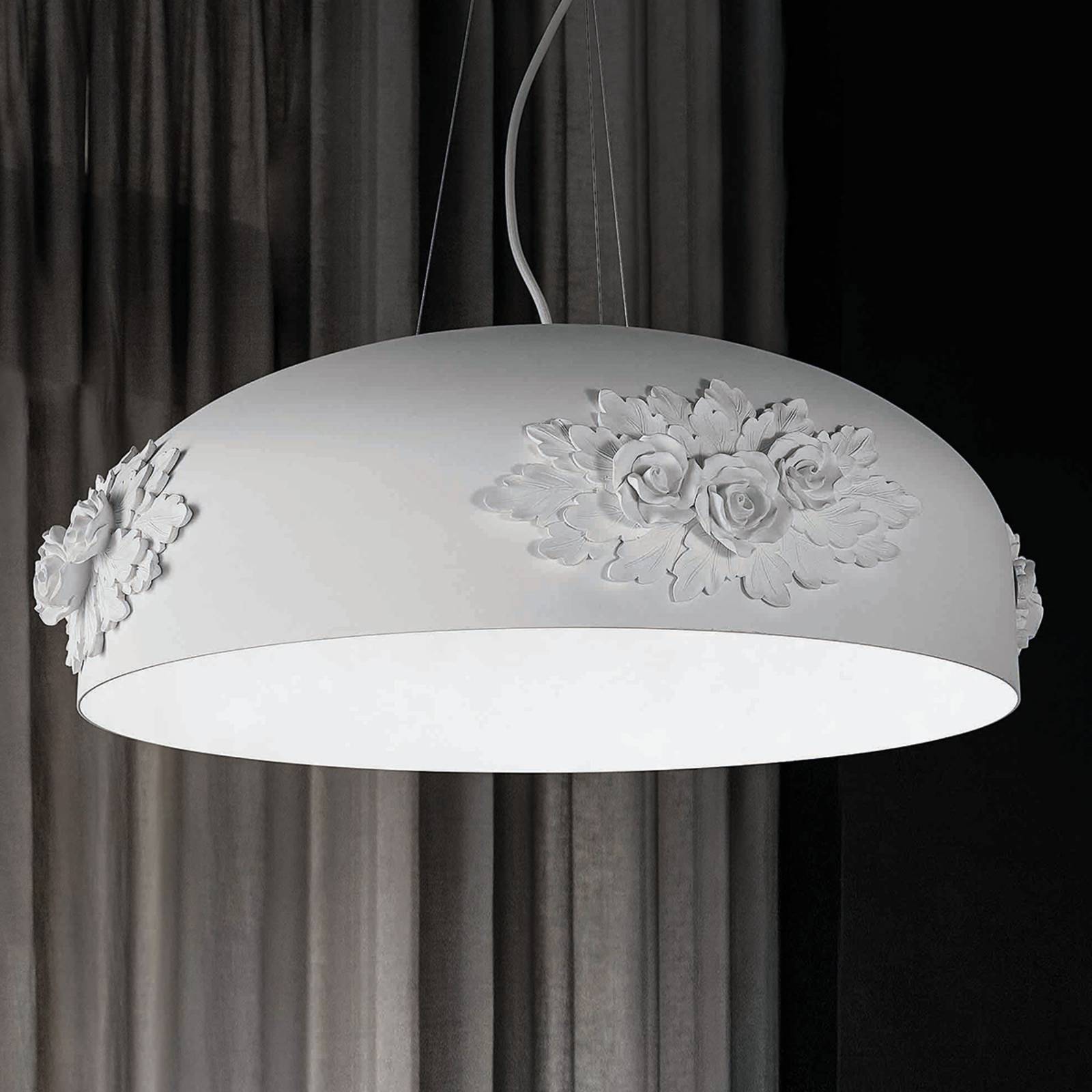 LED függő lámpa Hölgy fehérben, 65 cm