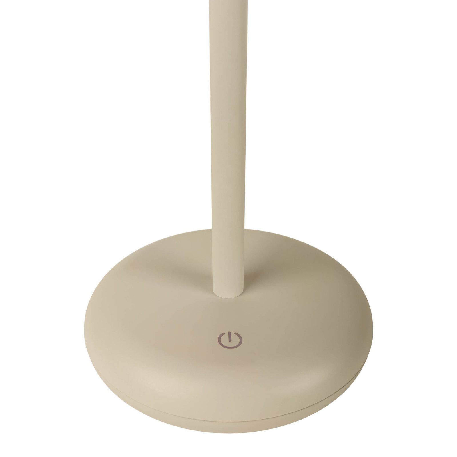 LED terraslamp Pasi beige hoogte 26 cm metal touch