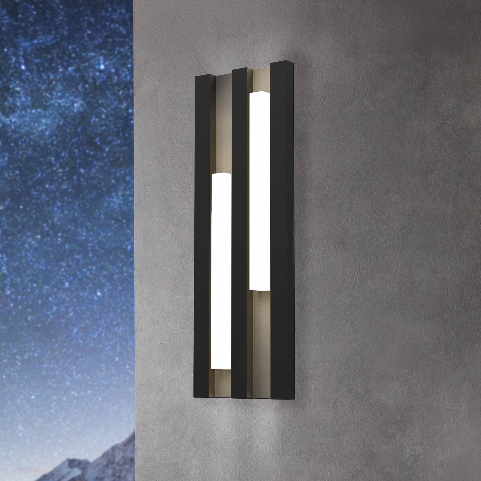 LED-Außenwandleuchte Fandina, schwarz günstig online kaufen