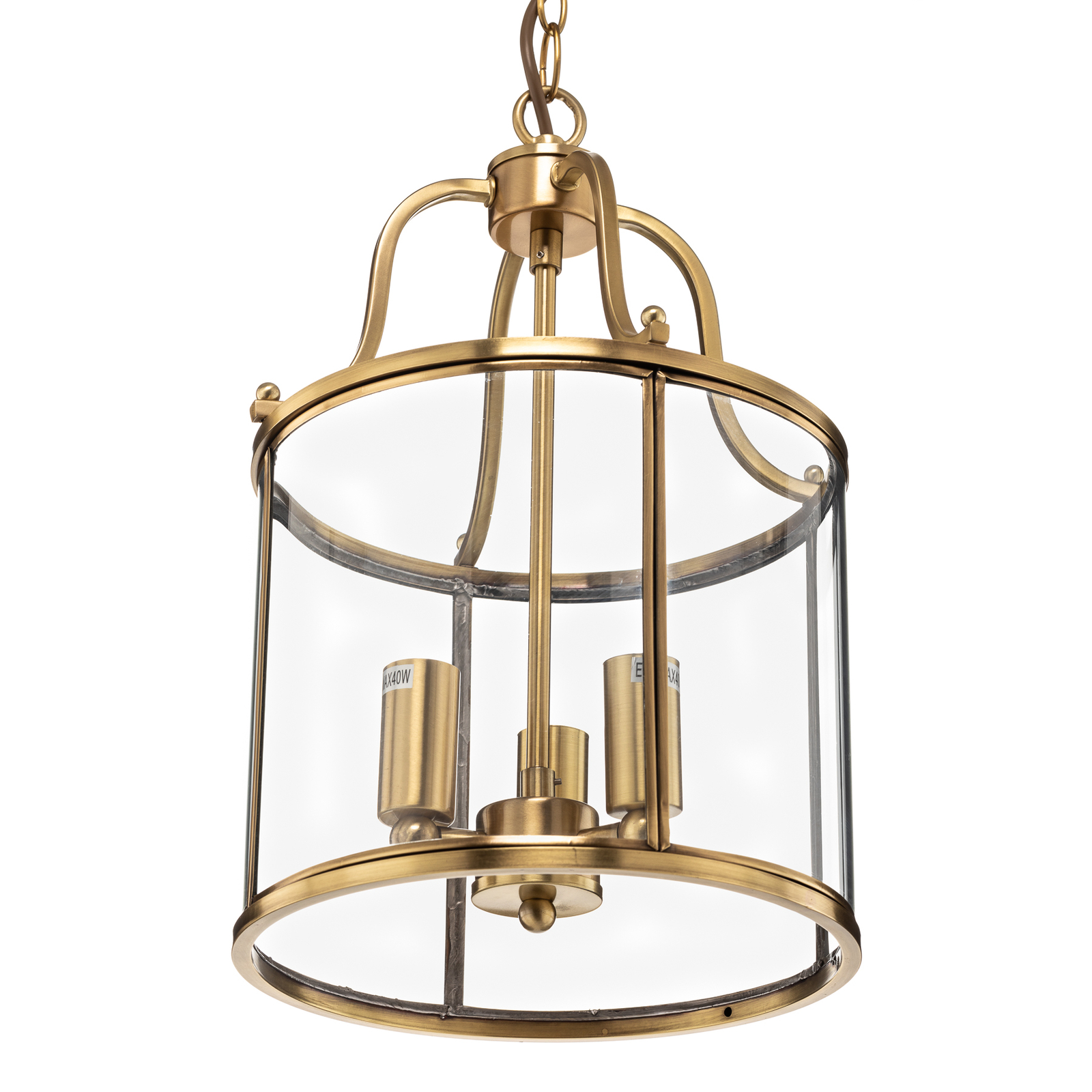 Hanglamp Rieka, ronde lantaarnvorm, 25 cm
