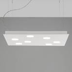 Fabbian Quarter - fehér LED függő lámpa hét izzós