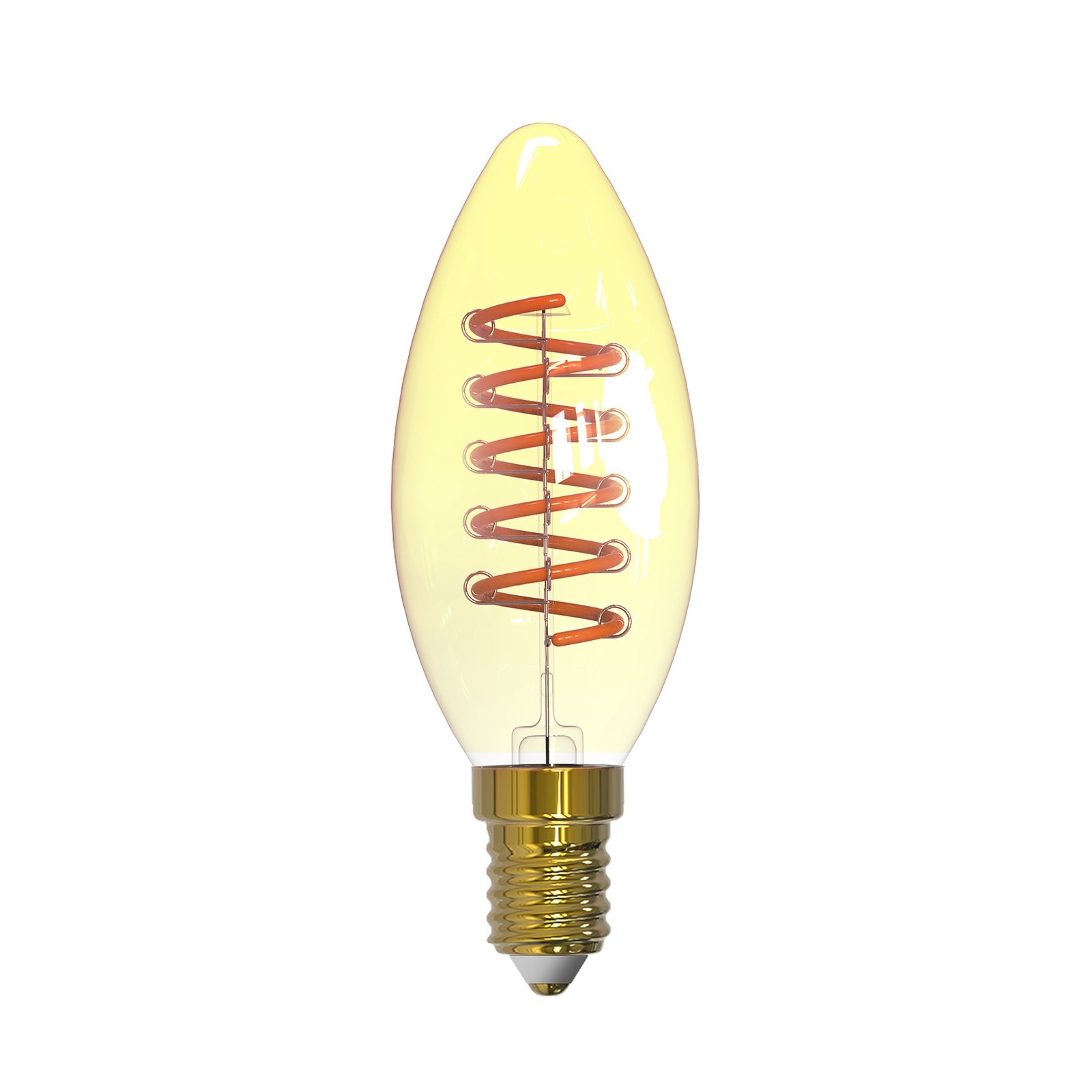 Lampadina a candela Arcchio LED, E14, 4,9 W, ambra, 1800 K