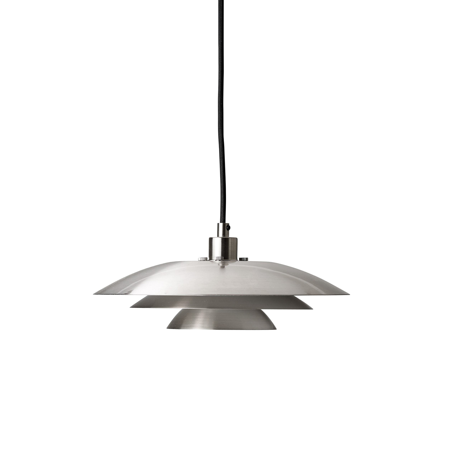 Dyberg Larsen hanging light Monaco, steel-coloured, Ø 28 cm