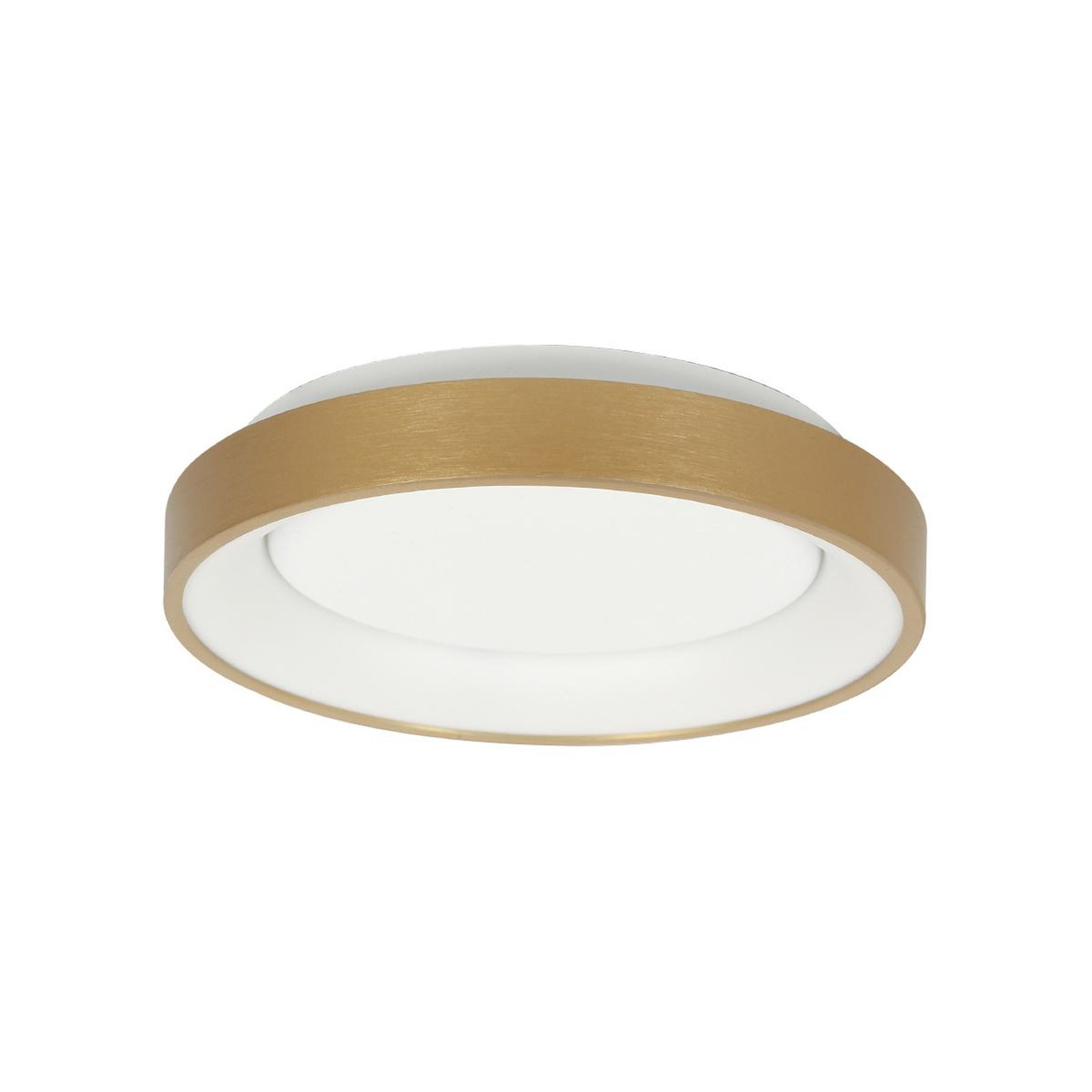 LED ceiling light Ringlede, gold, height 6 cm, Ø 28 cm