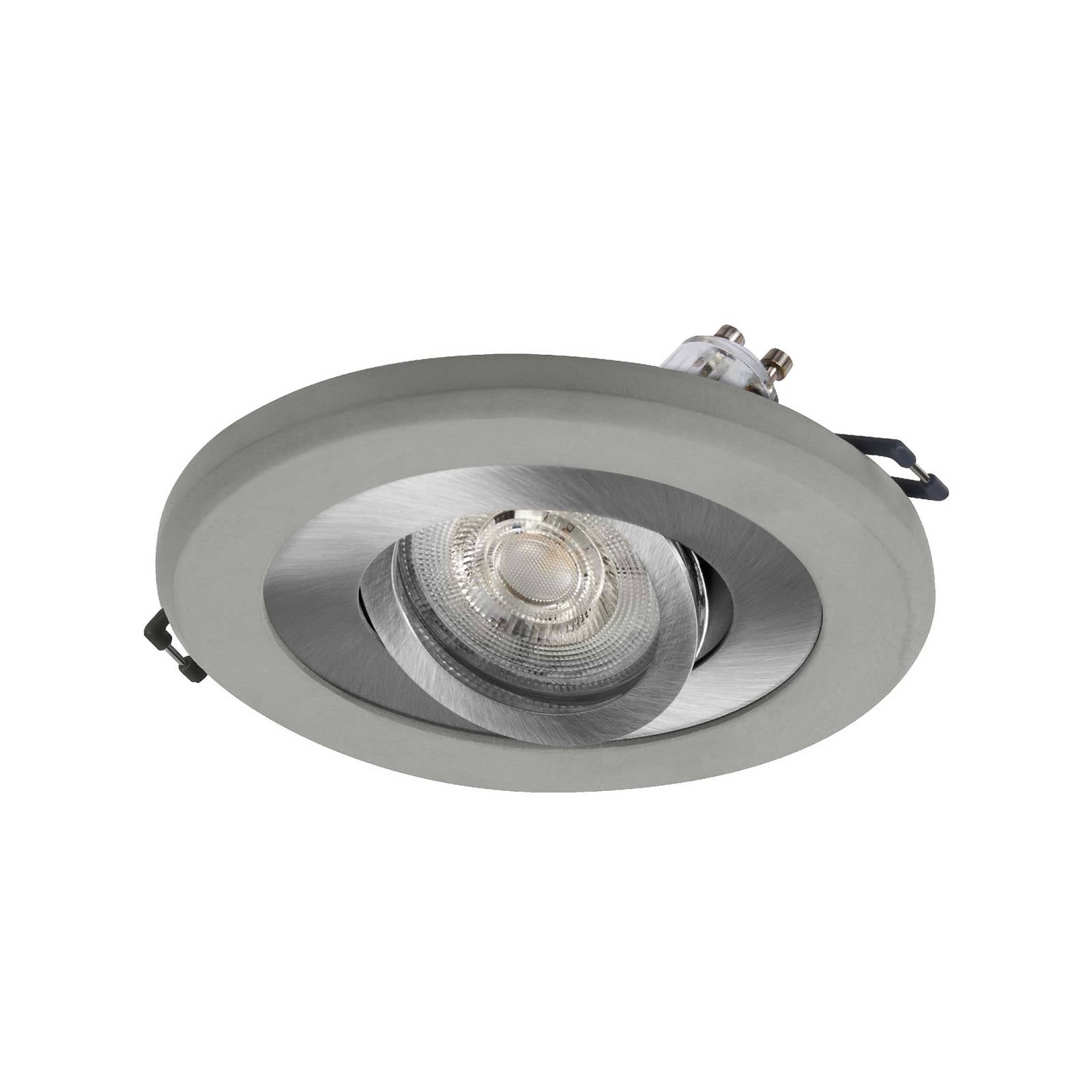 OSRAM Einbauspot, beton hell/nickel, Ø 12 cm, GU10-LED