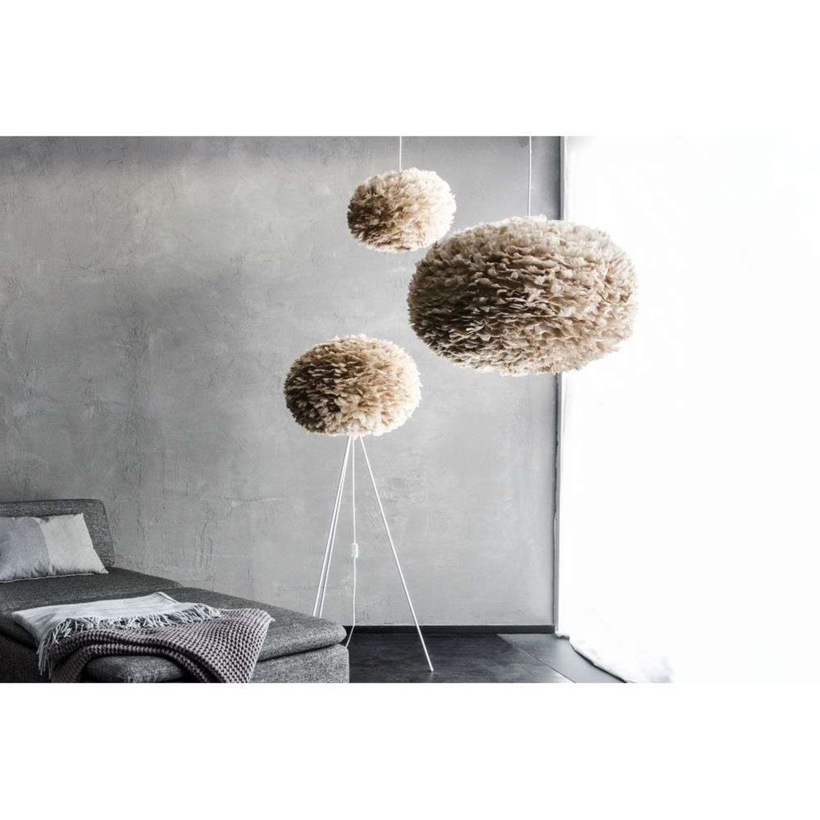Eos Floor Lamp Medium Light Brown/White - UMAGE