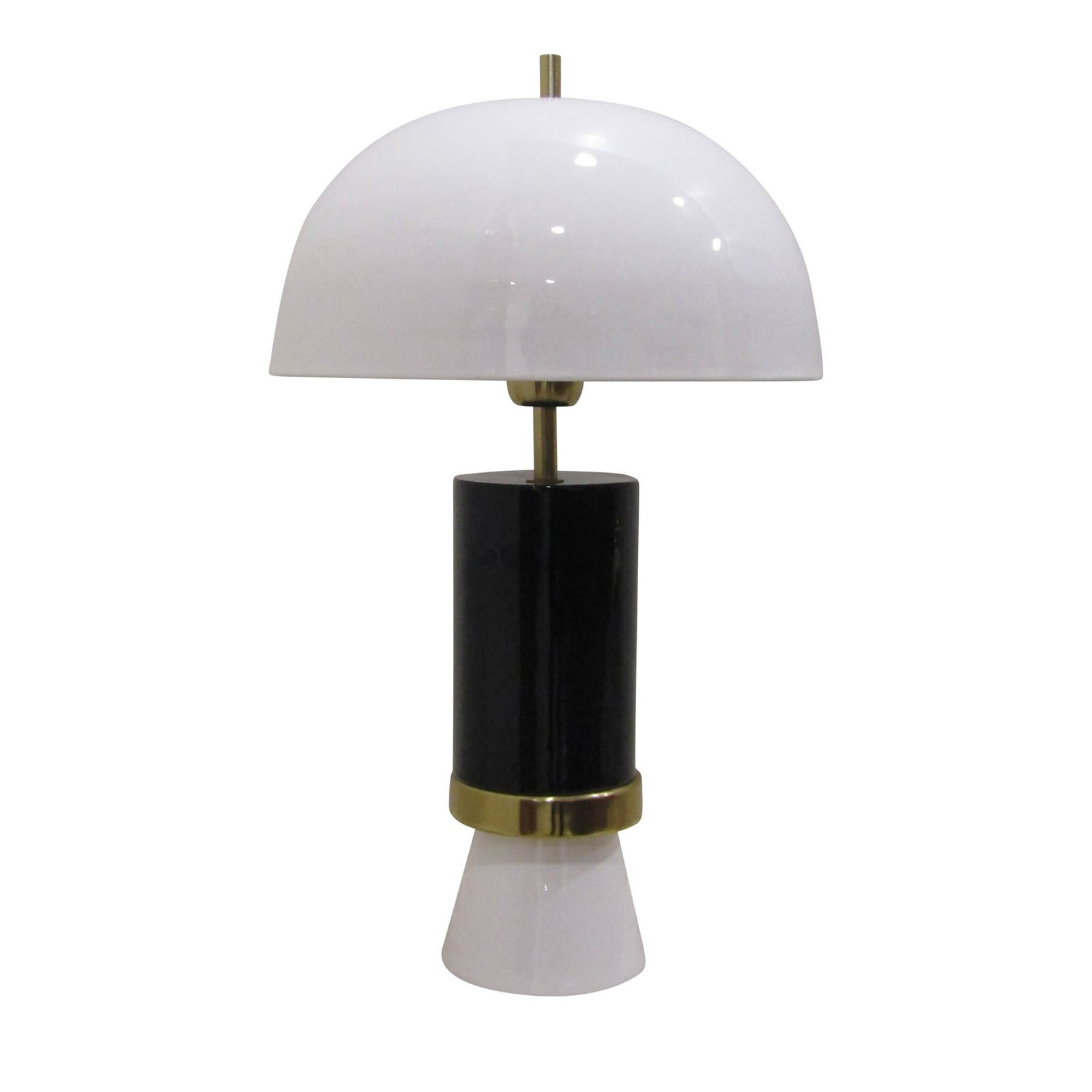 KARE Josy table lamp, white/black, steel, height 51 cm