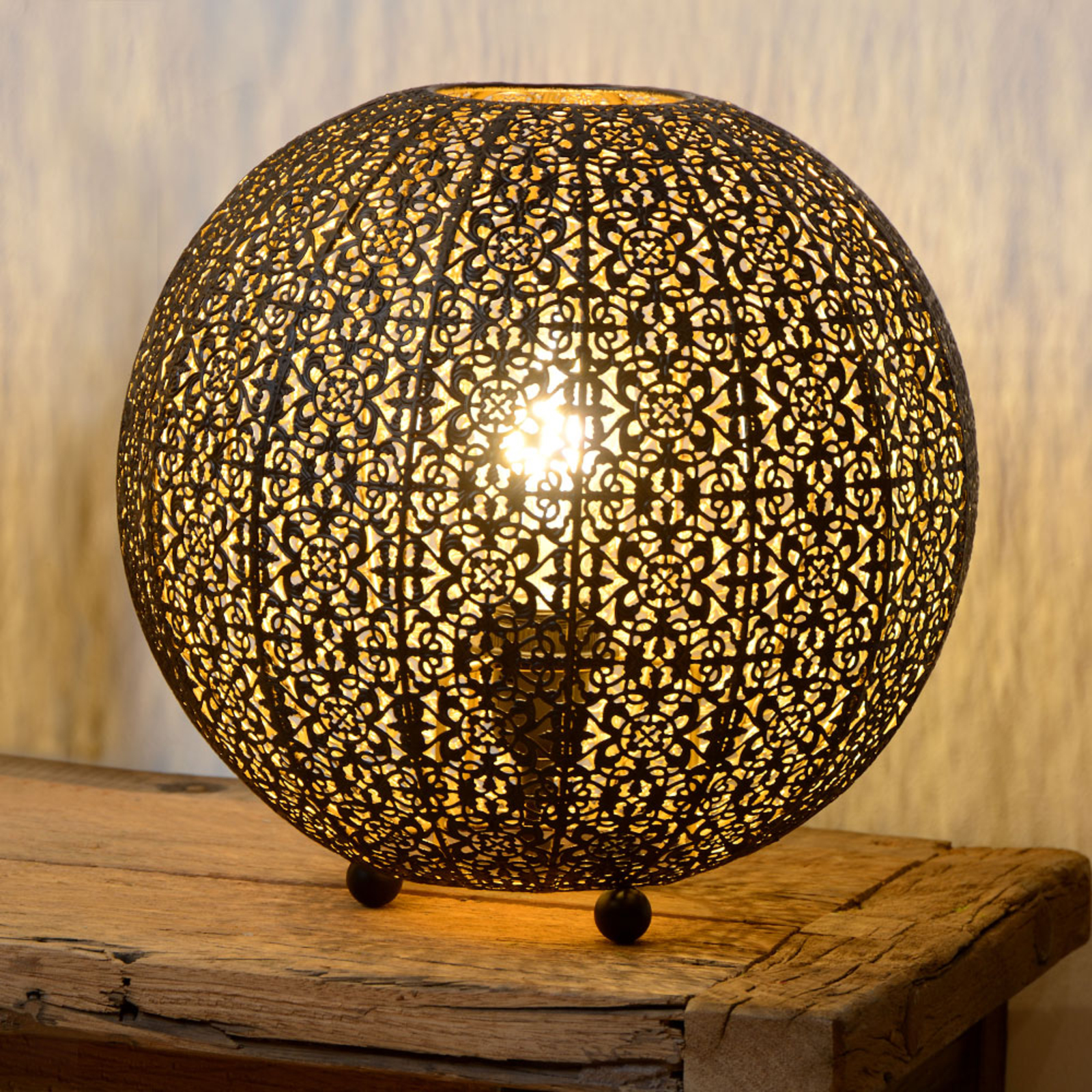 Lámpara de mesa Tahar en diseño oriental, 34 cm