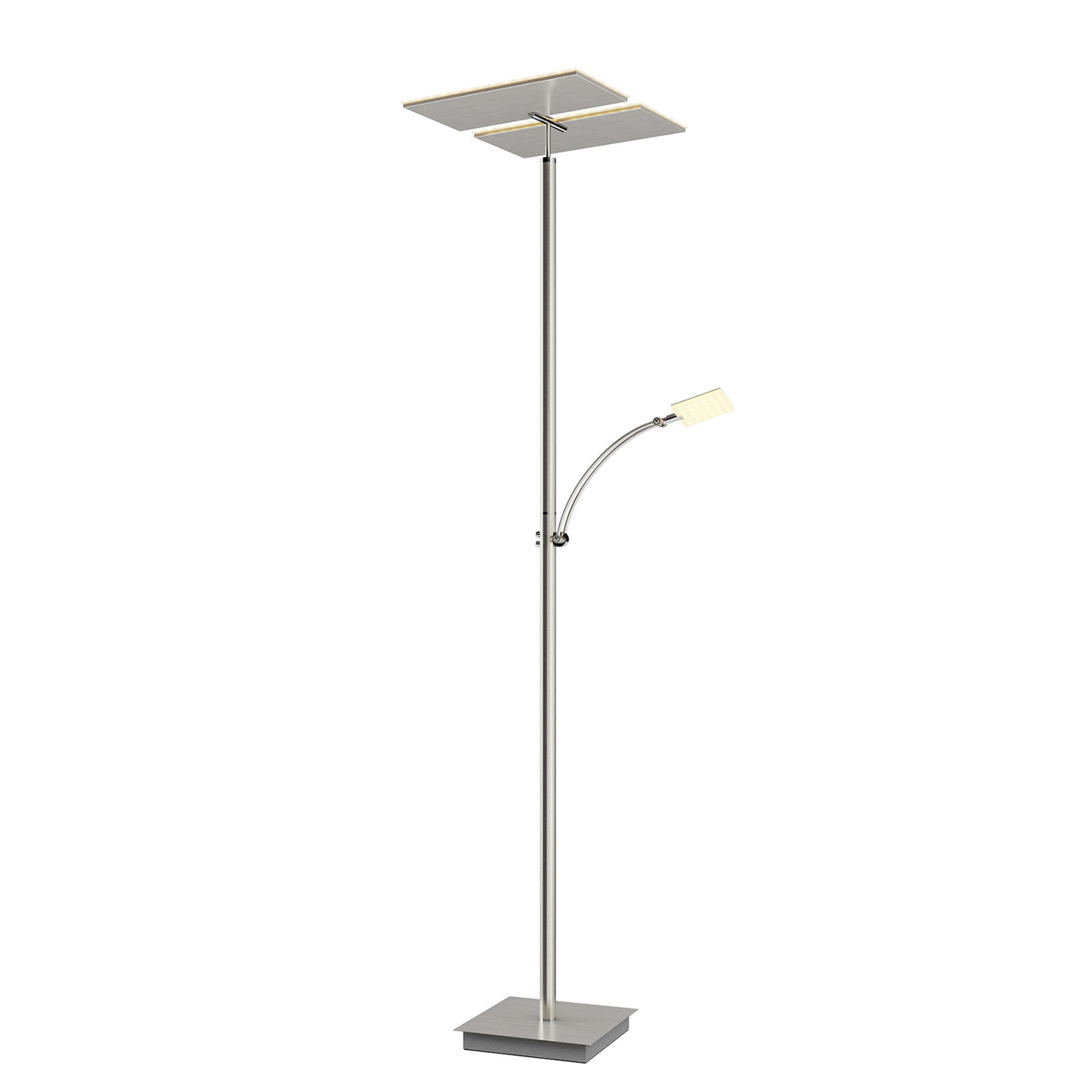 Parthena LED floor lamp nickel - Lucande