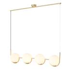 Glint hanging light with glass shades, 4-bulb