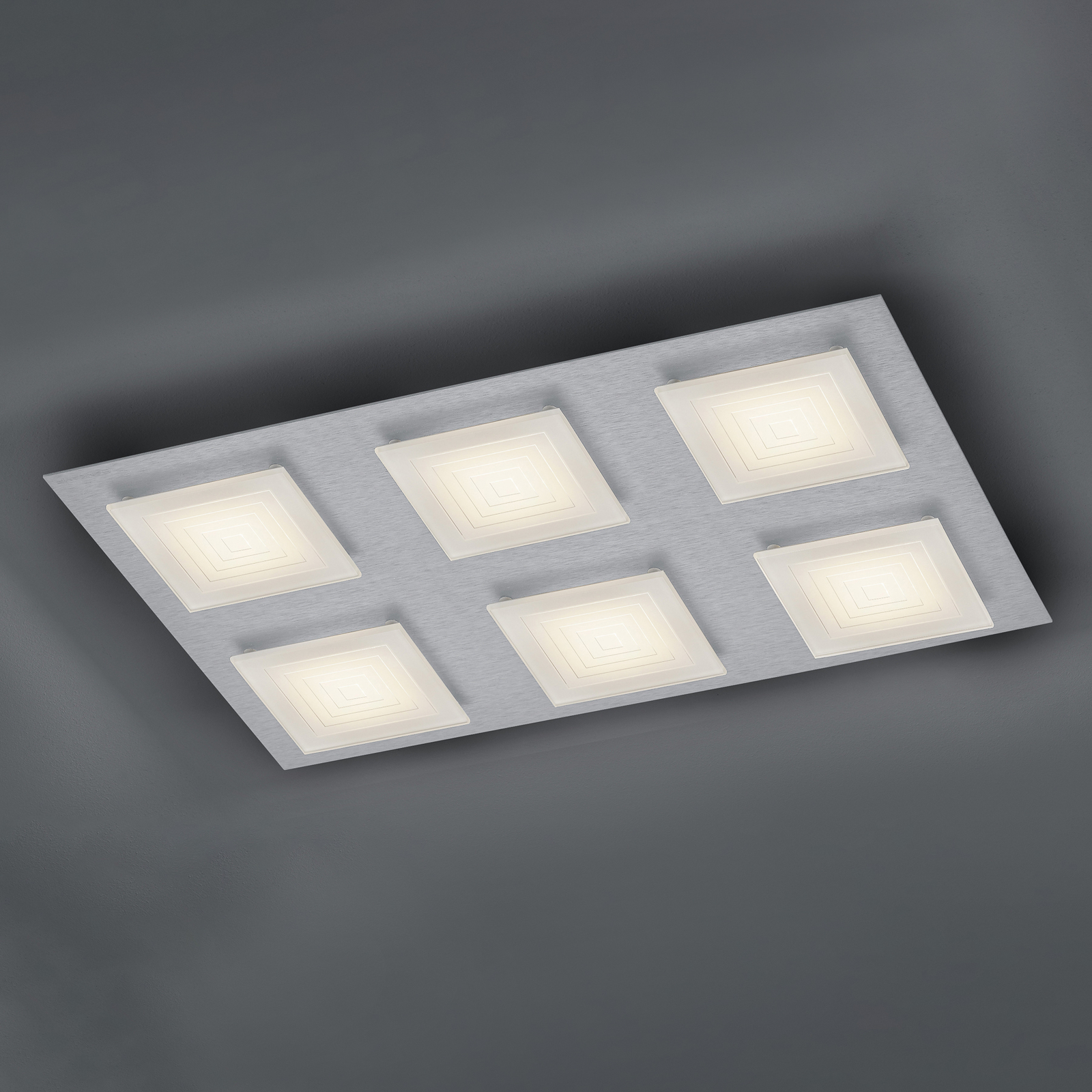 BANKAMP Ino LED ceiling light 6-bulb