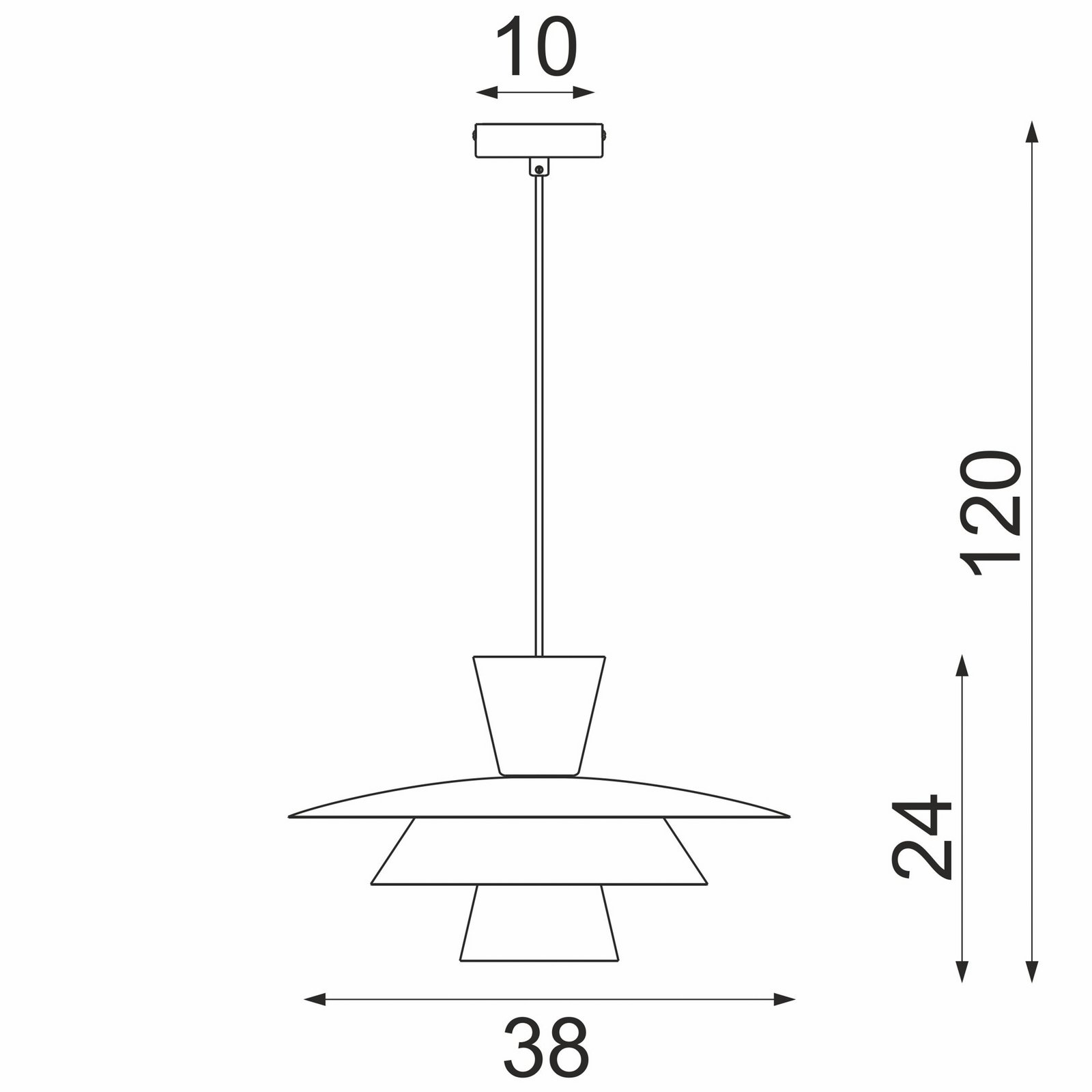 Suspension Plato, jaune moutarde, métal, Ø 38 cm, E27