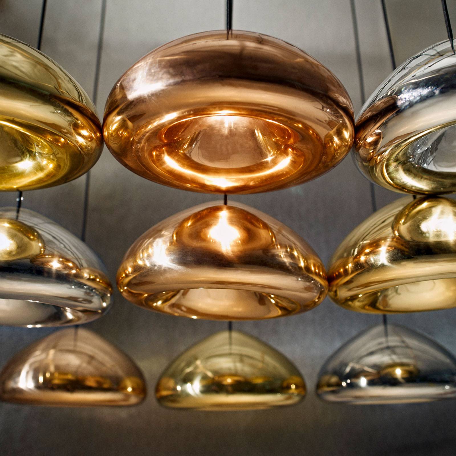 Tom Dixon Void lampa wisząca LED Ø 30 cm miedziana