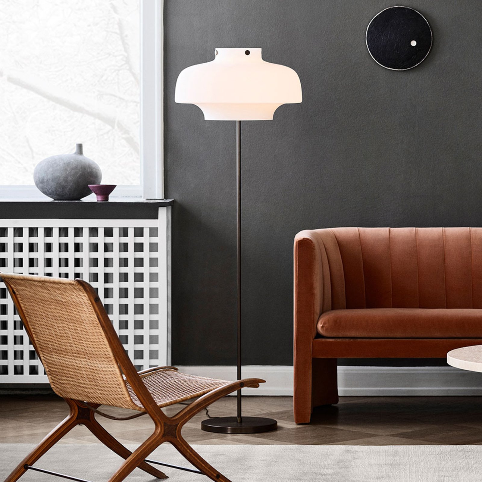 Copenhagen SC14 Lampadaire Verre Opale - &Tradition Copenhagen SC14 Lampadaire Verre Opale - &Tradition