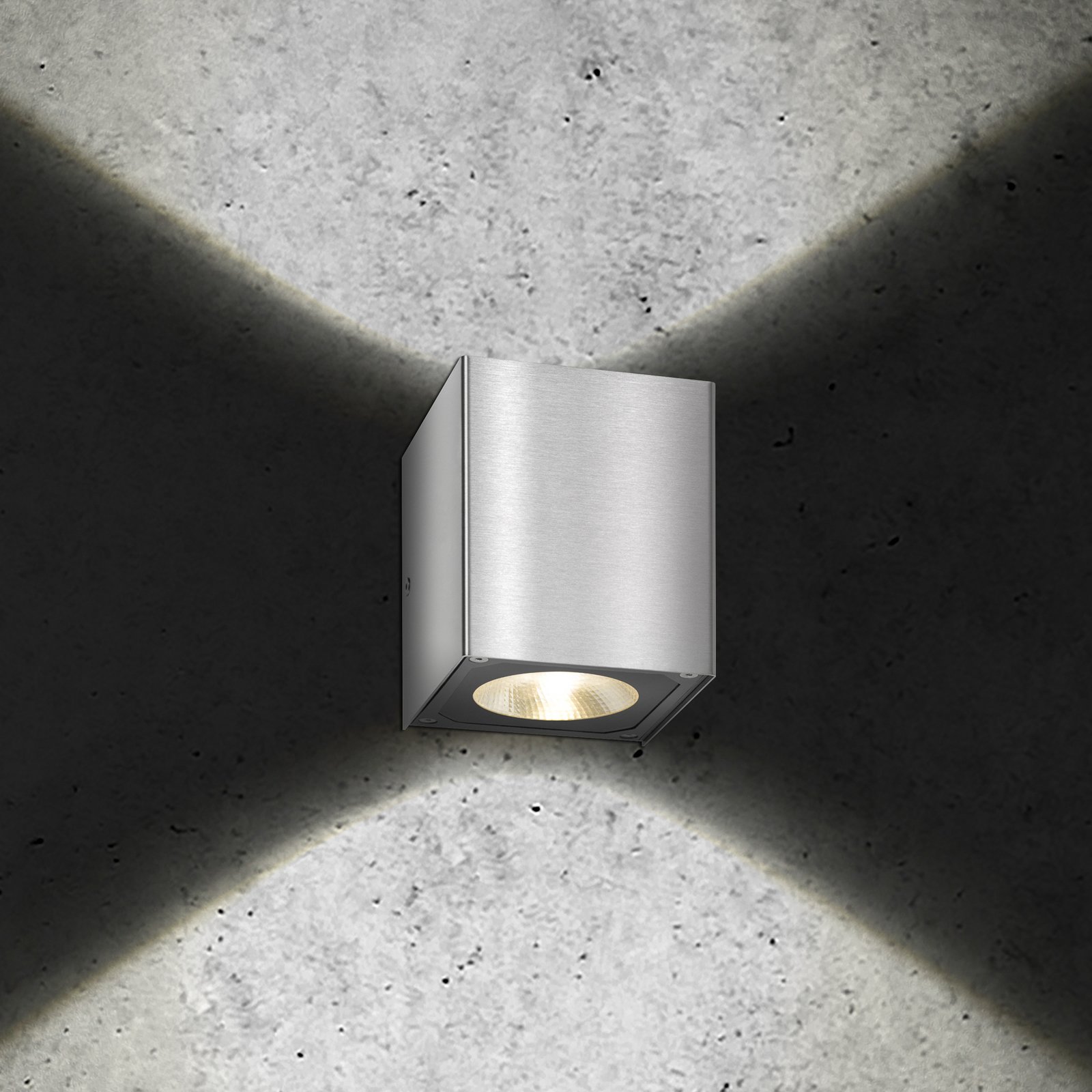 Kinkiet zewnętrzny LED 5026, stal nierdzewna, 11 cm, IP54, up/down