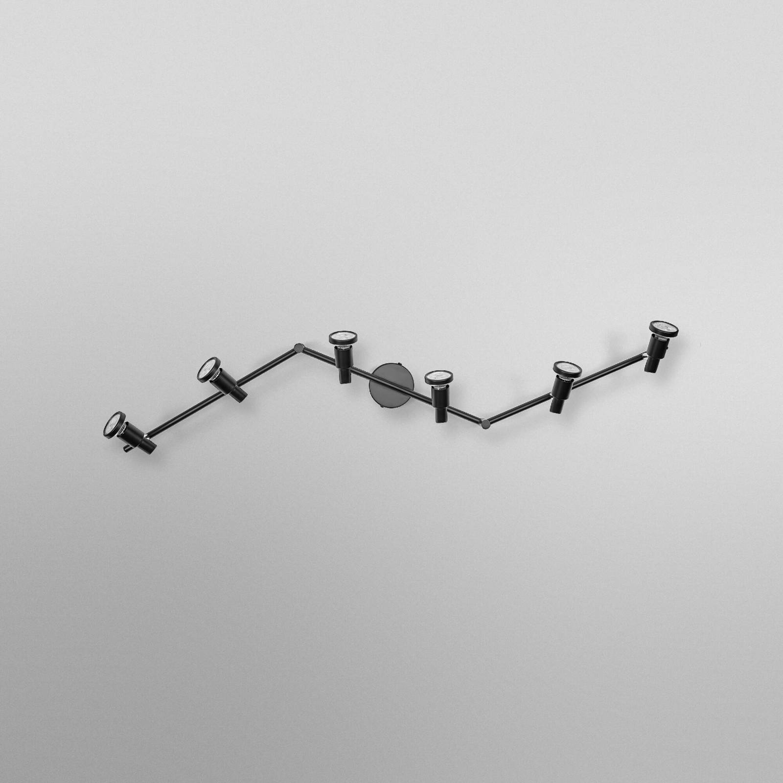 OSRAM Deckenstrahler, schwarz 6-flg. Metall GU10-LED 927 dim günstig online kaufen