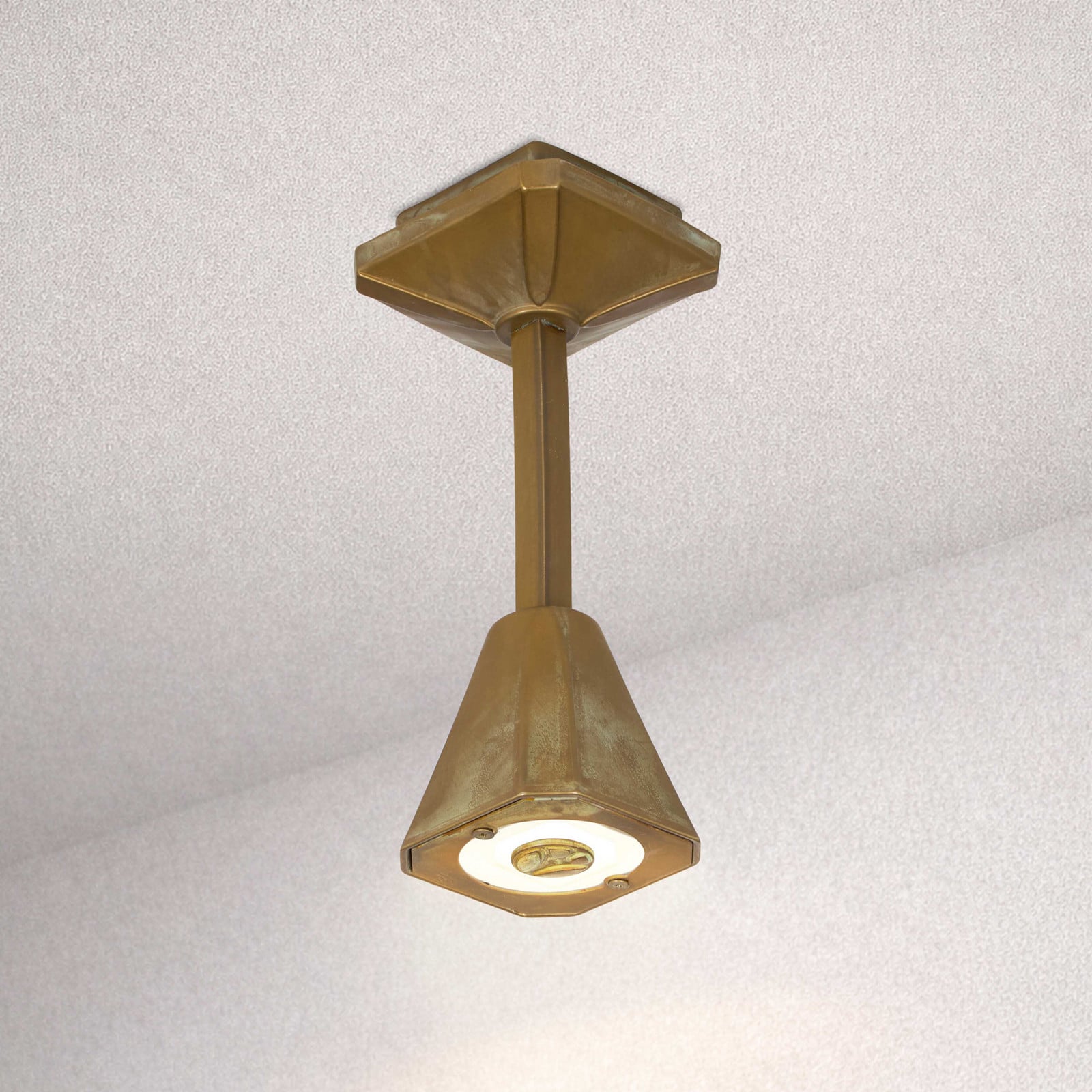 Moretti Luce Zunanja stropna LED-svetilka Silva Frame, višina 26 cm, v barvi starinskega - Podeželska hiša / Rustikalna - starinski medenina