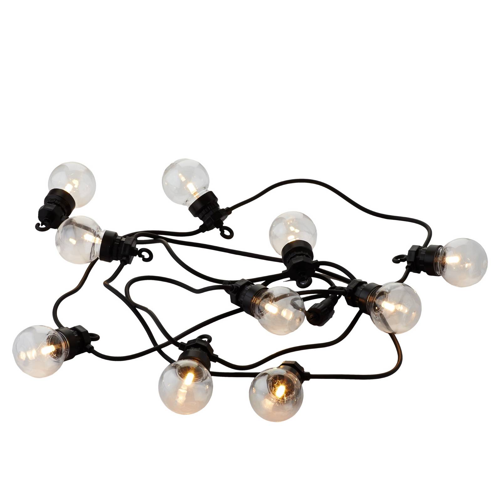 LED-Lichterkette Lucas Start-Set klar, 10-fl., Solar/Stecker