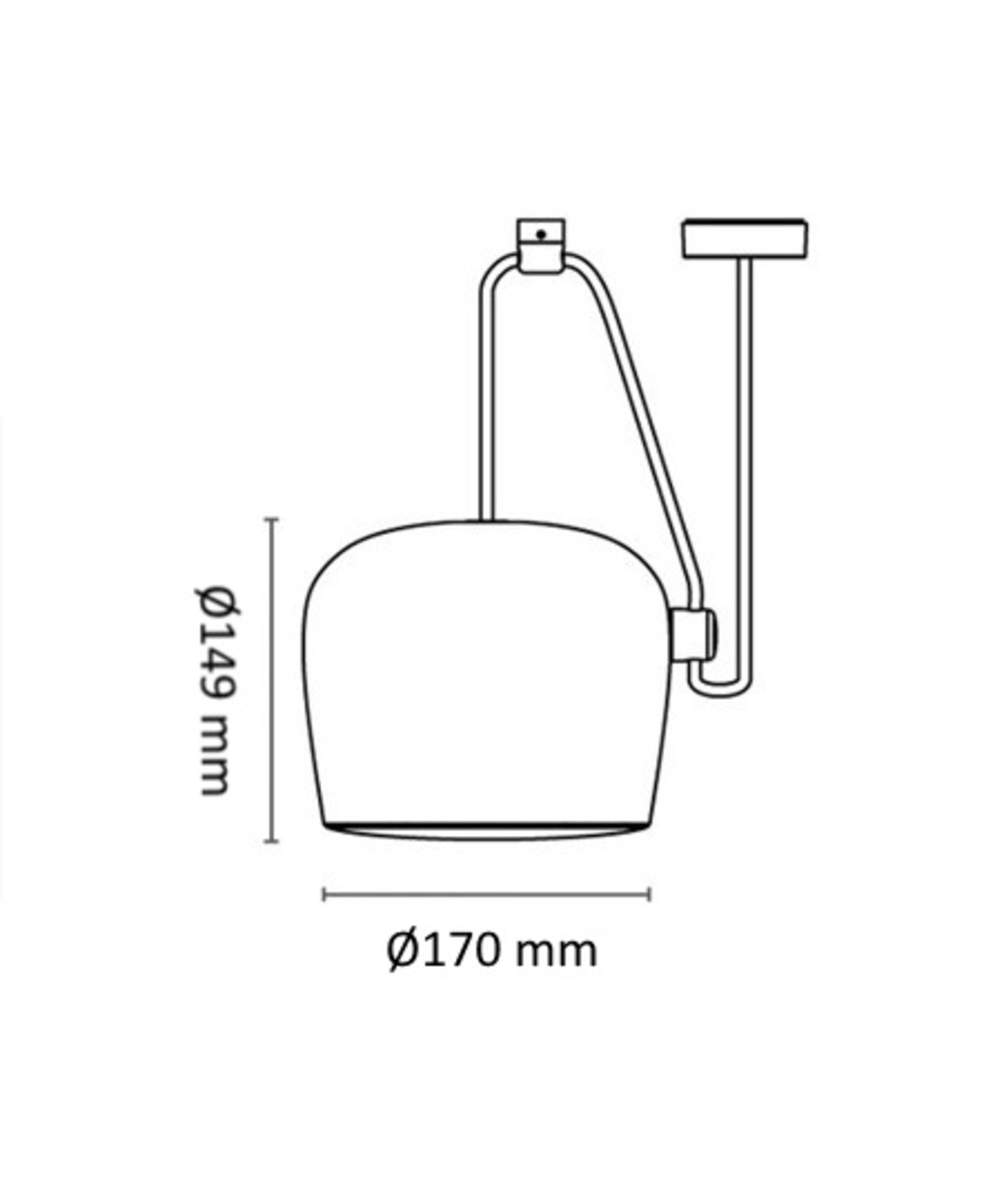 Aim Small Lustră Pendul fără Plug Black - Flos