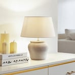 Lindby stolna lampa Aelith, Ø 30 cm, bijela, keramika, E27