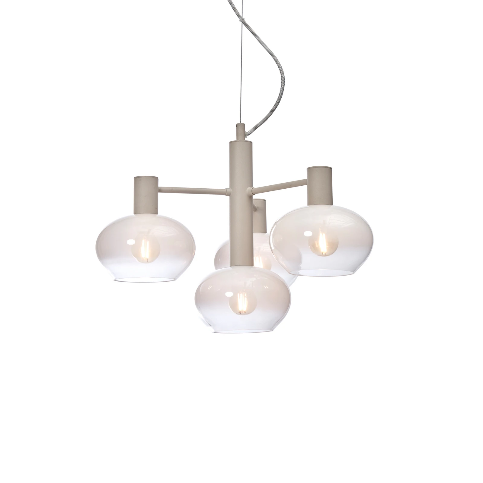 Suspension IT'S ABOUT ROMI « Bologna », blanc laiteux, à 4 lampes