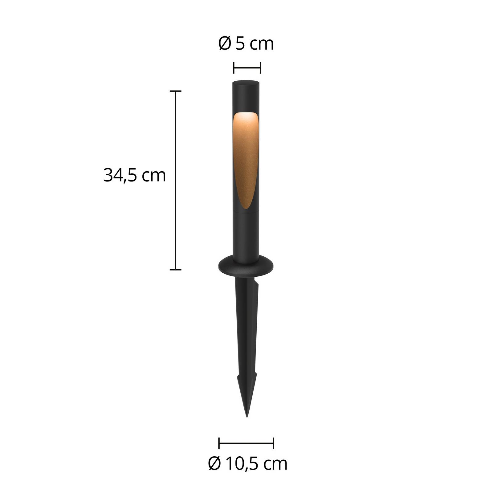 Louis Poulsen Svítidlo s paticí Louis Poulsen Flindt, 827, černé, 24V zemnící patice