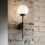 OLEV La Pallina wall light, globe lampshade, black