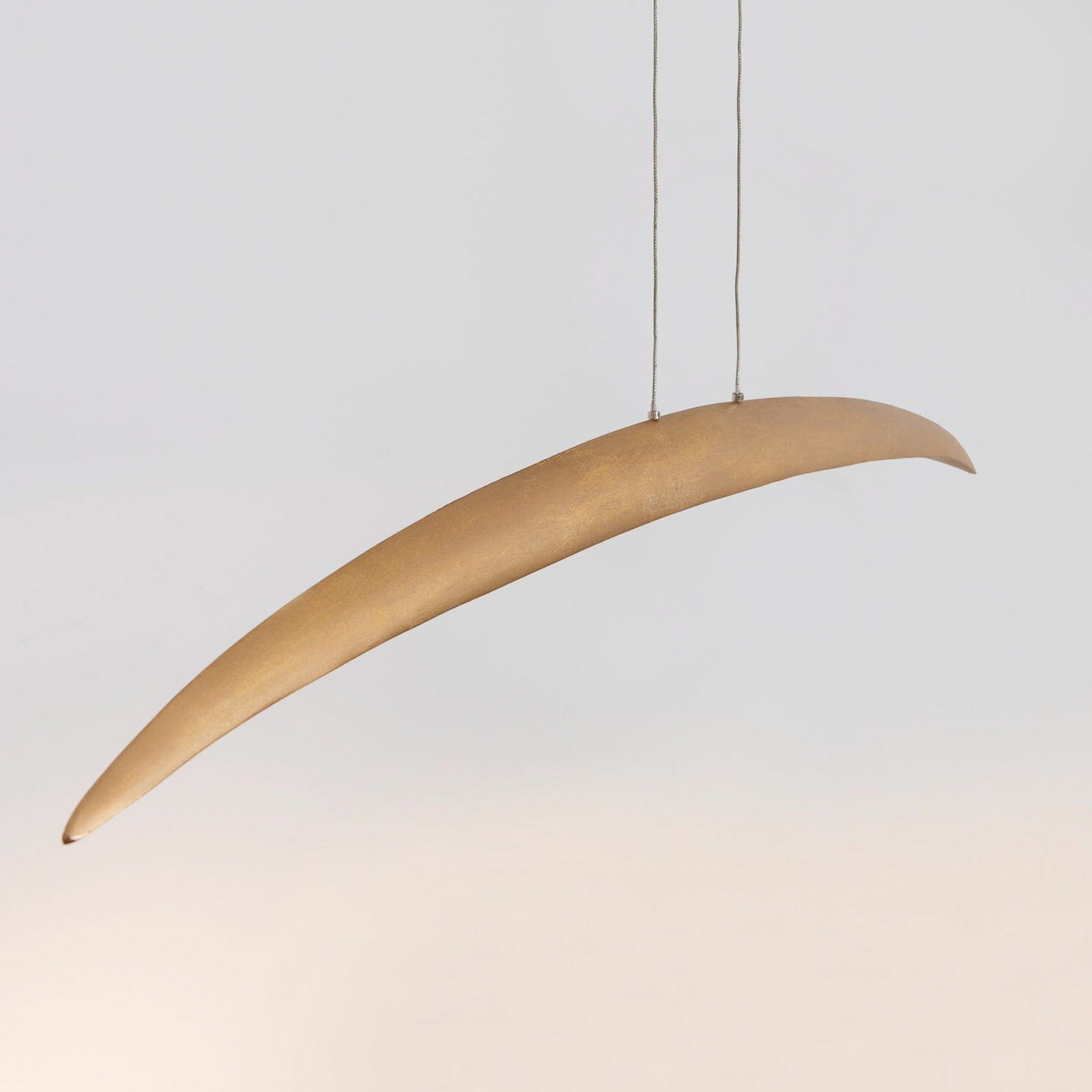 LED hanglamp COSTELLAZIONE, goud, lengte 122 cm, metaal, dimbaar