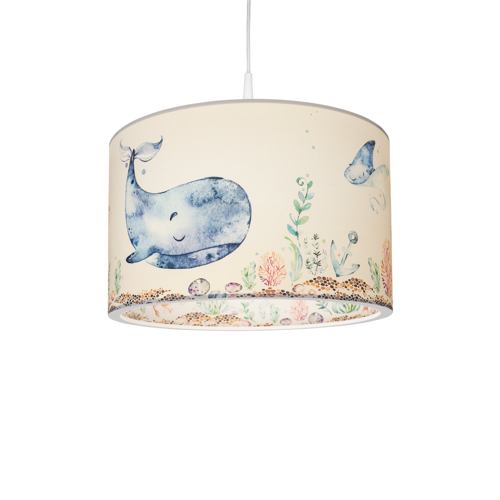 Hanglamp 25/40 Zeedieren, Ø 38 cm, kleurrijk, kunststof