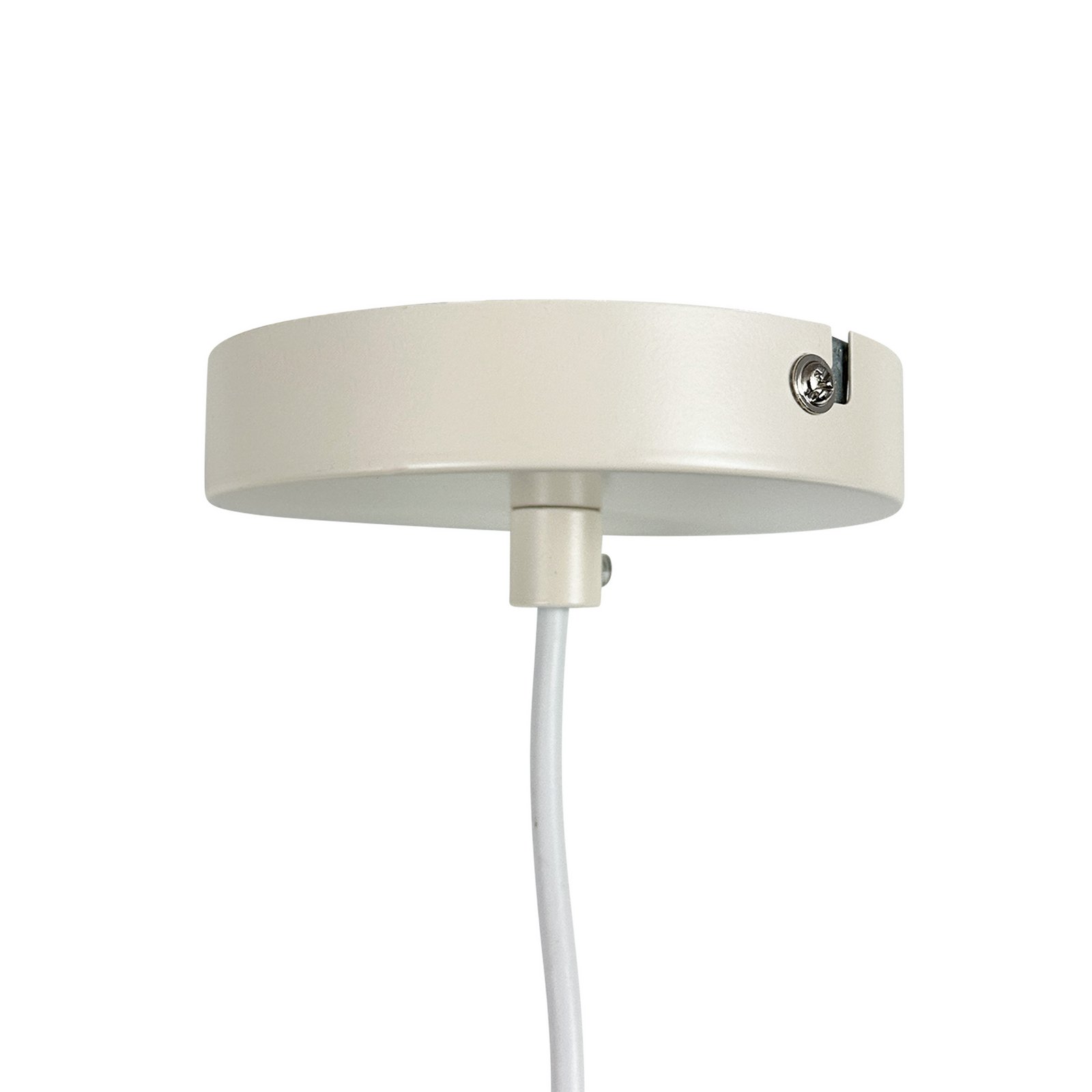 Dyberg Larsen Flora hanging light, pearl white, Ø 40 cm, metal