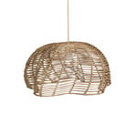 PR Home Candeeiro suspenso Mayla, cor de madeira, rattan, Ø 43 cm