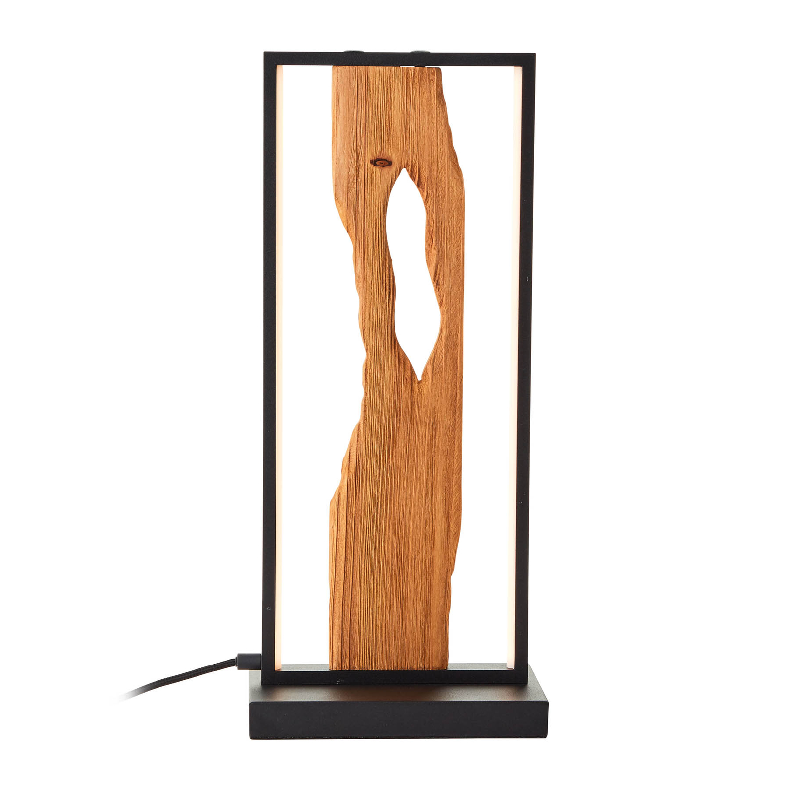 Lampa stołowa LED Chaumont z drewna