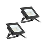 Prios Faretto da esterno a LED Maikel, 20W, metallo, set da 2
