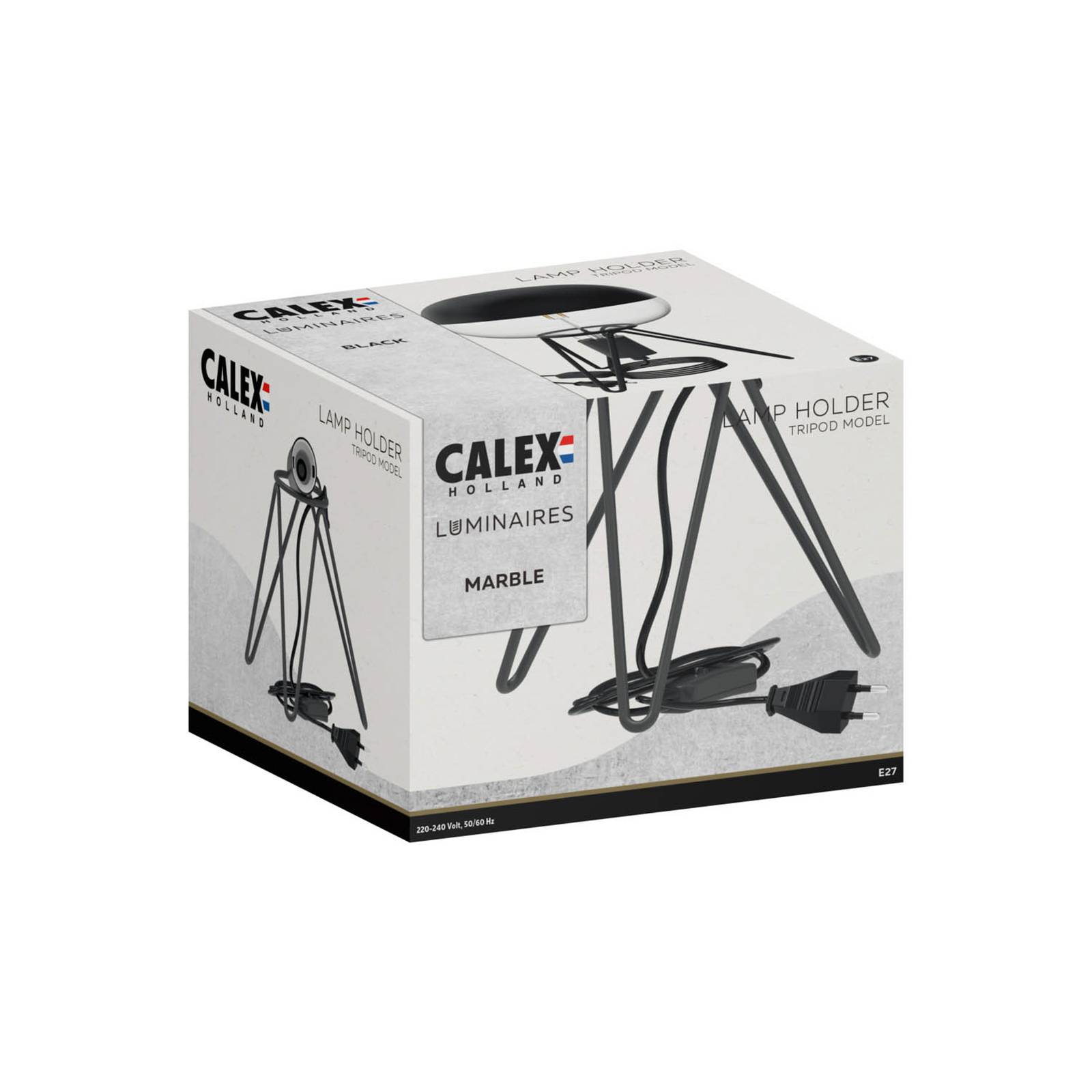 HW Calex Tripod lampa stołowa czarna