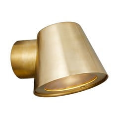 Applique da esterno Aleria, 1 x GU10, ottone, resistente all'acqua di mare
