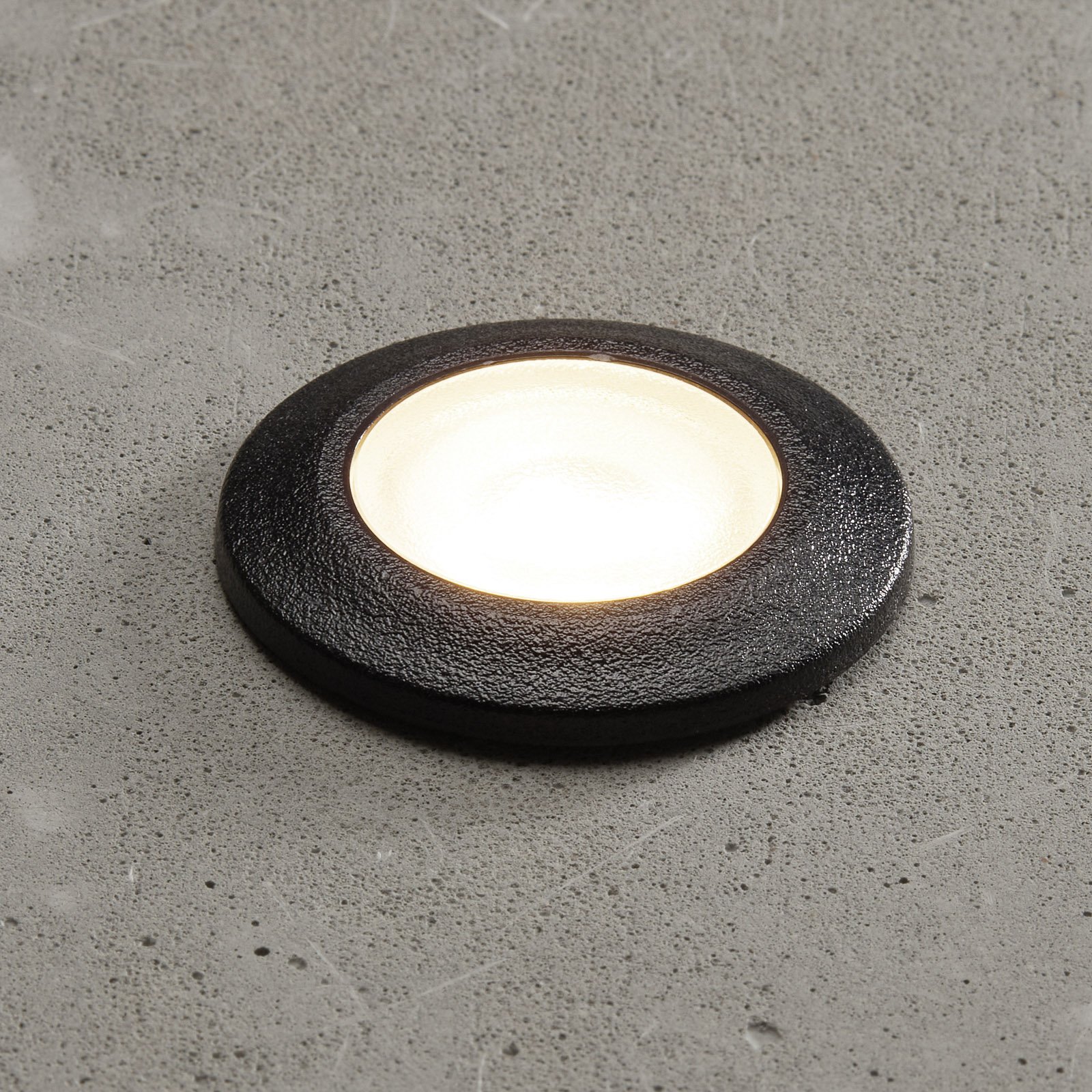 Φωτιστικό εσοχής LED Aldo στρογγυλό μαύρο/καθαρό 3,000K
