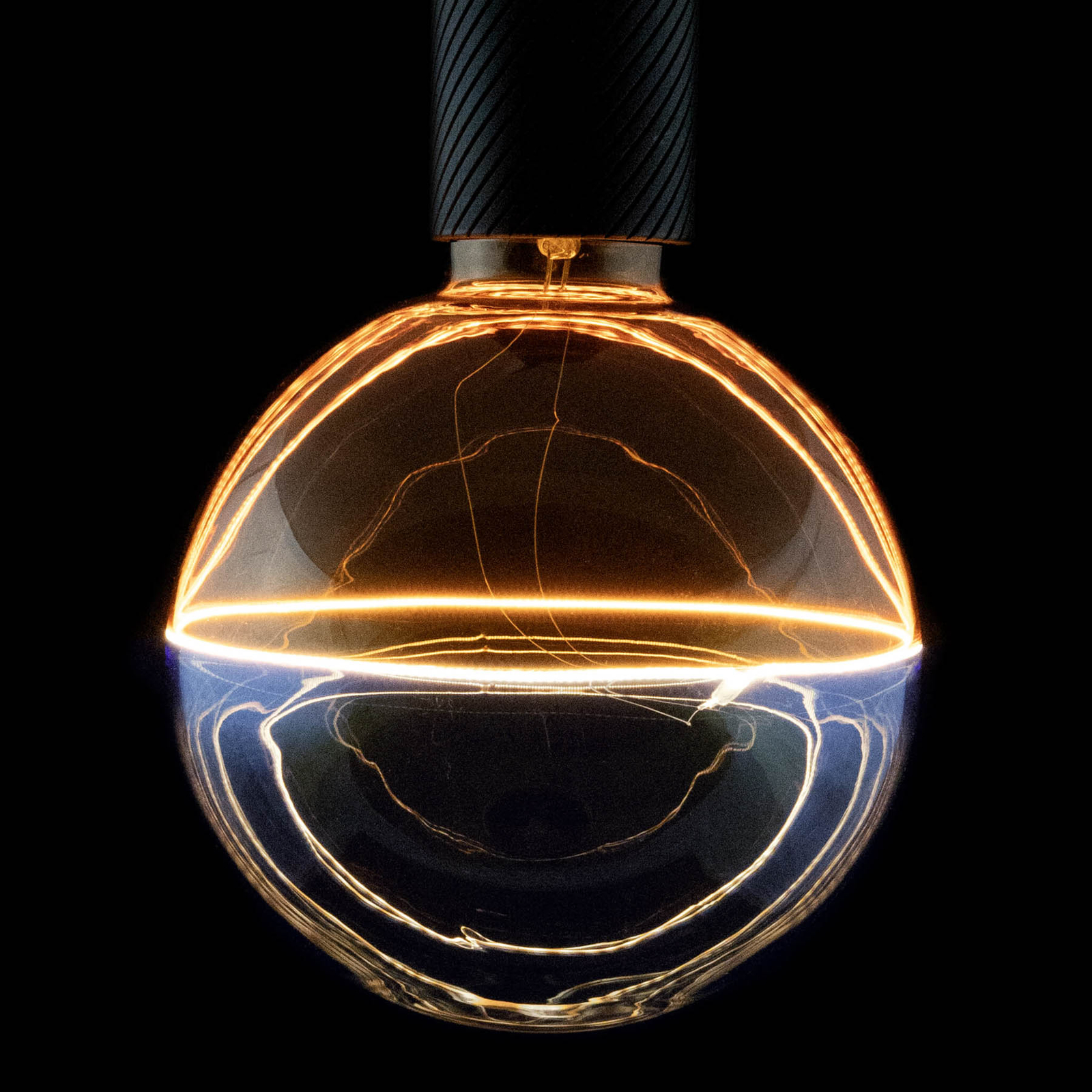 Segula LED globe Illusion, E27 G145 blauw/amber 6W 1.900K dimbaar