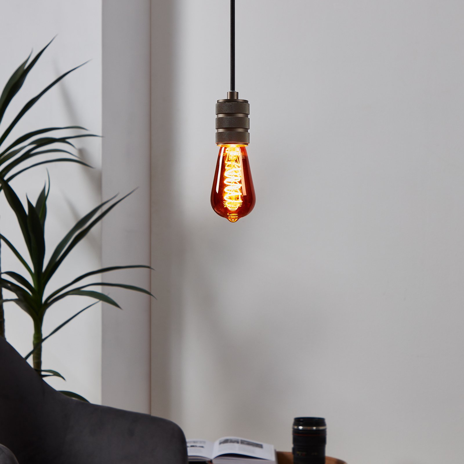 LED bulb ST64 E27 4 W 2,000 K filament copper